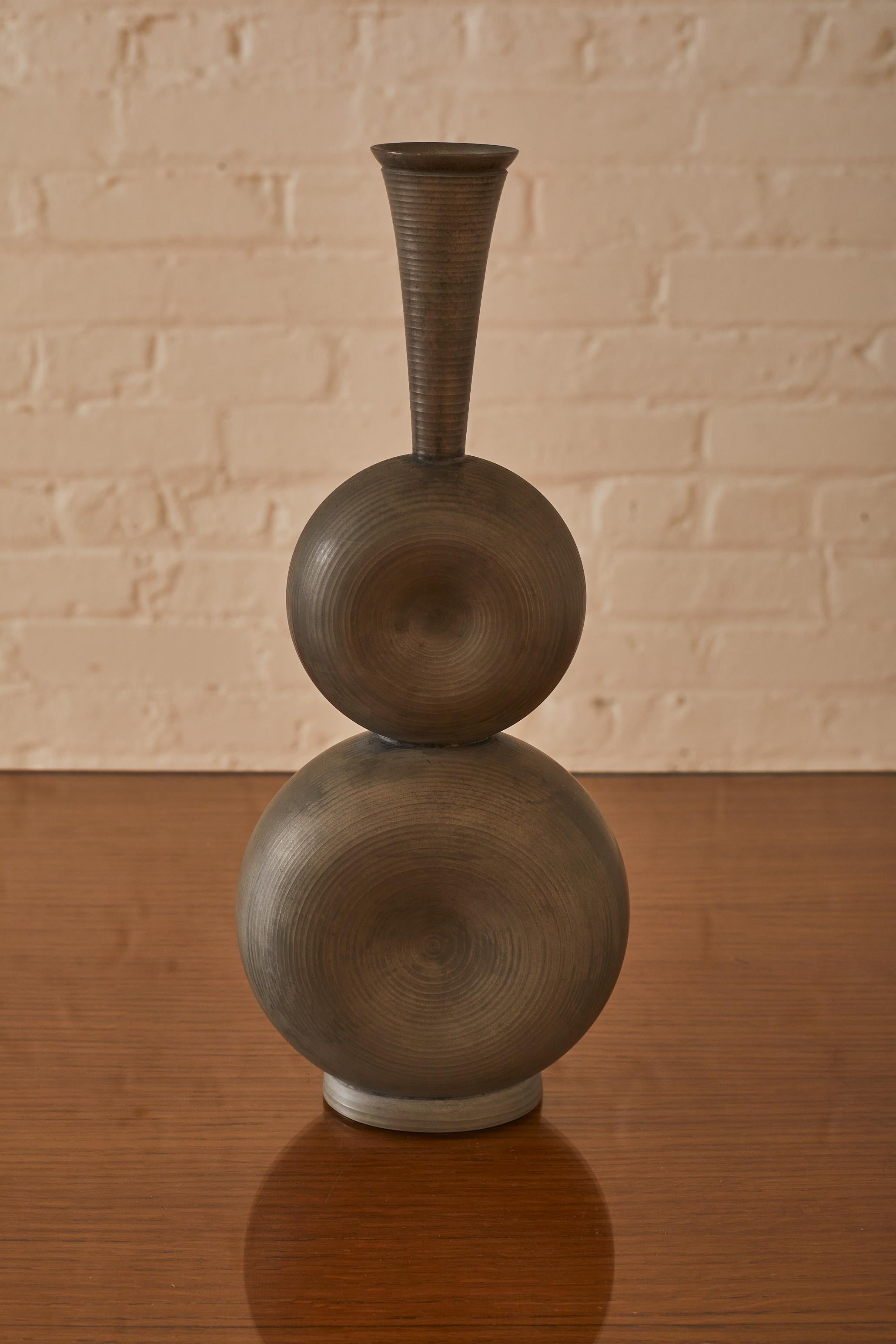 Mid-Century Modern Pewter Bottled Vase by Gunnar Havstad For Sale