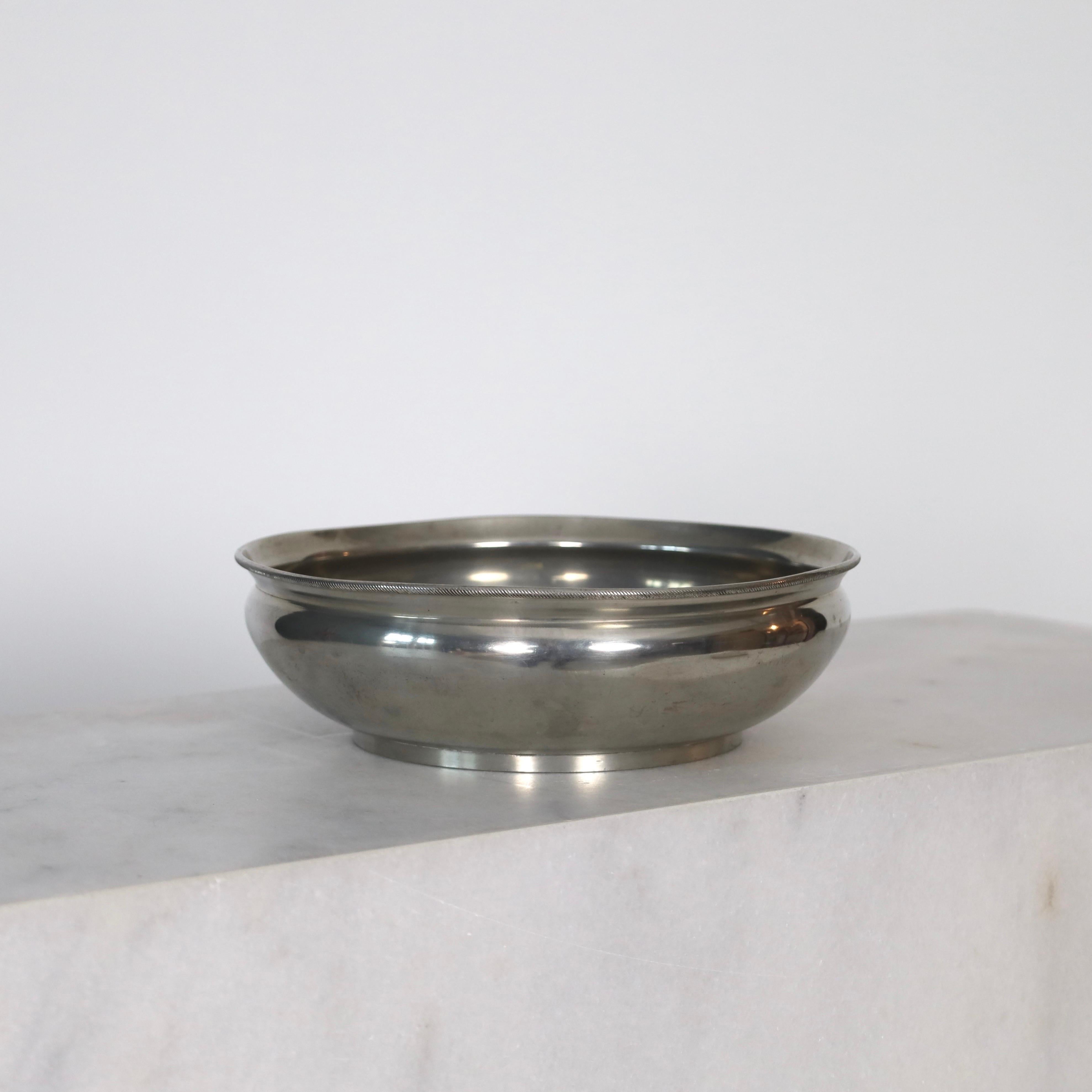 Danish Pewter Bowl by Just Andersen, 1920s, Denmark For Sale
