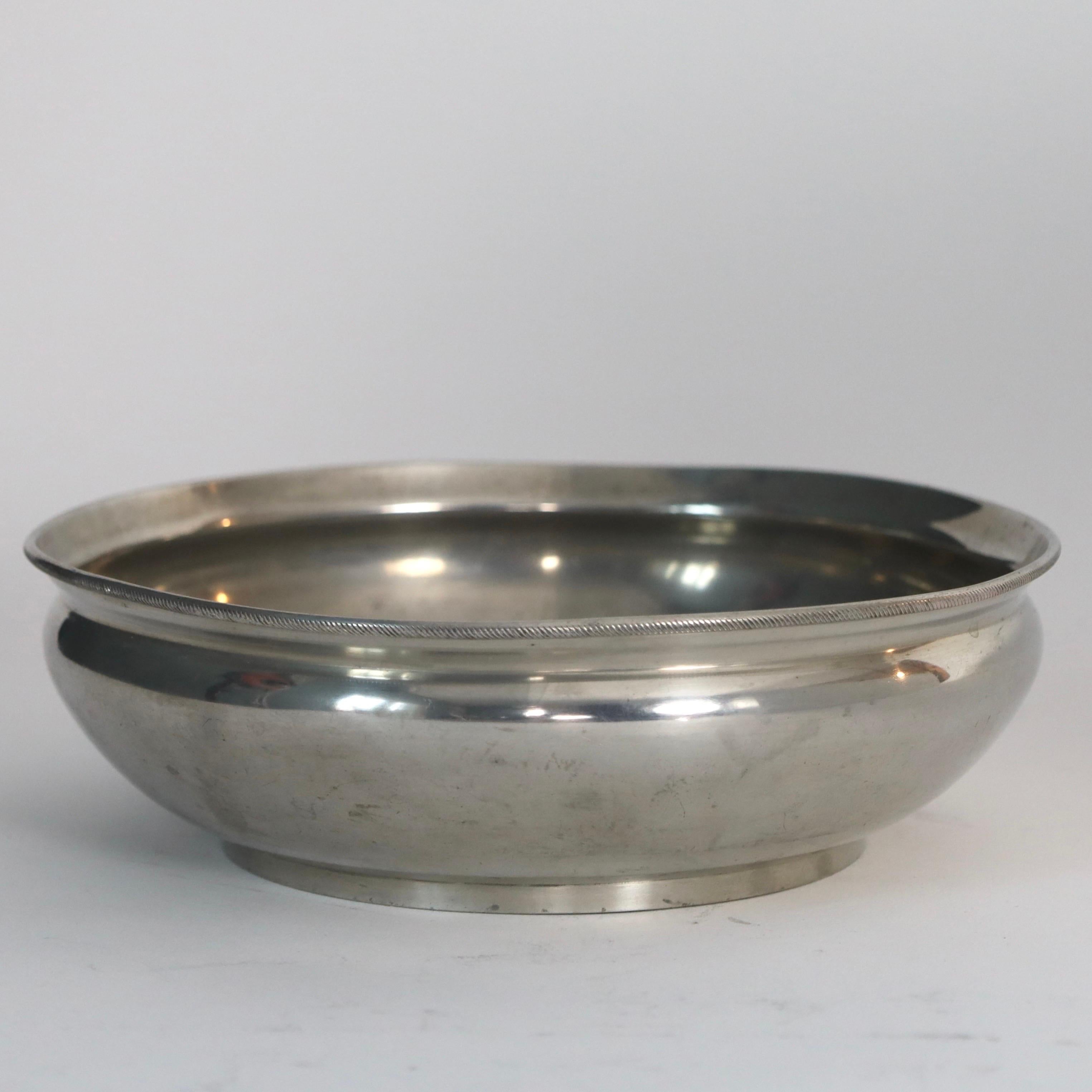 Early 20th Century Pewter Bowl by Just Andersen, 1920s, Denmark For Sale