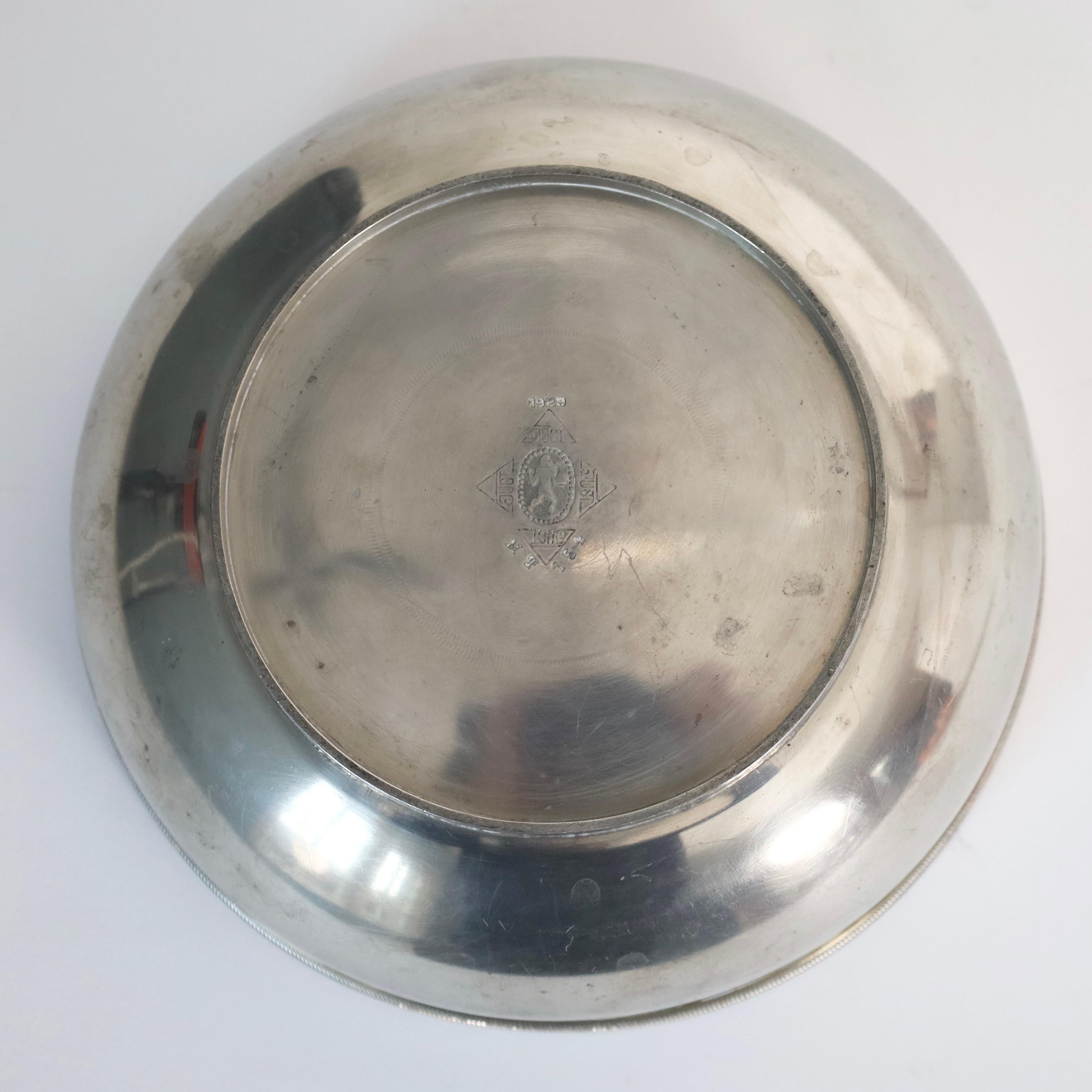 Pewter Bowl by Just Andersen, 1920s, Denmark For Sale 3