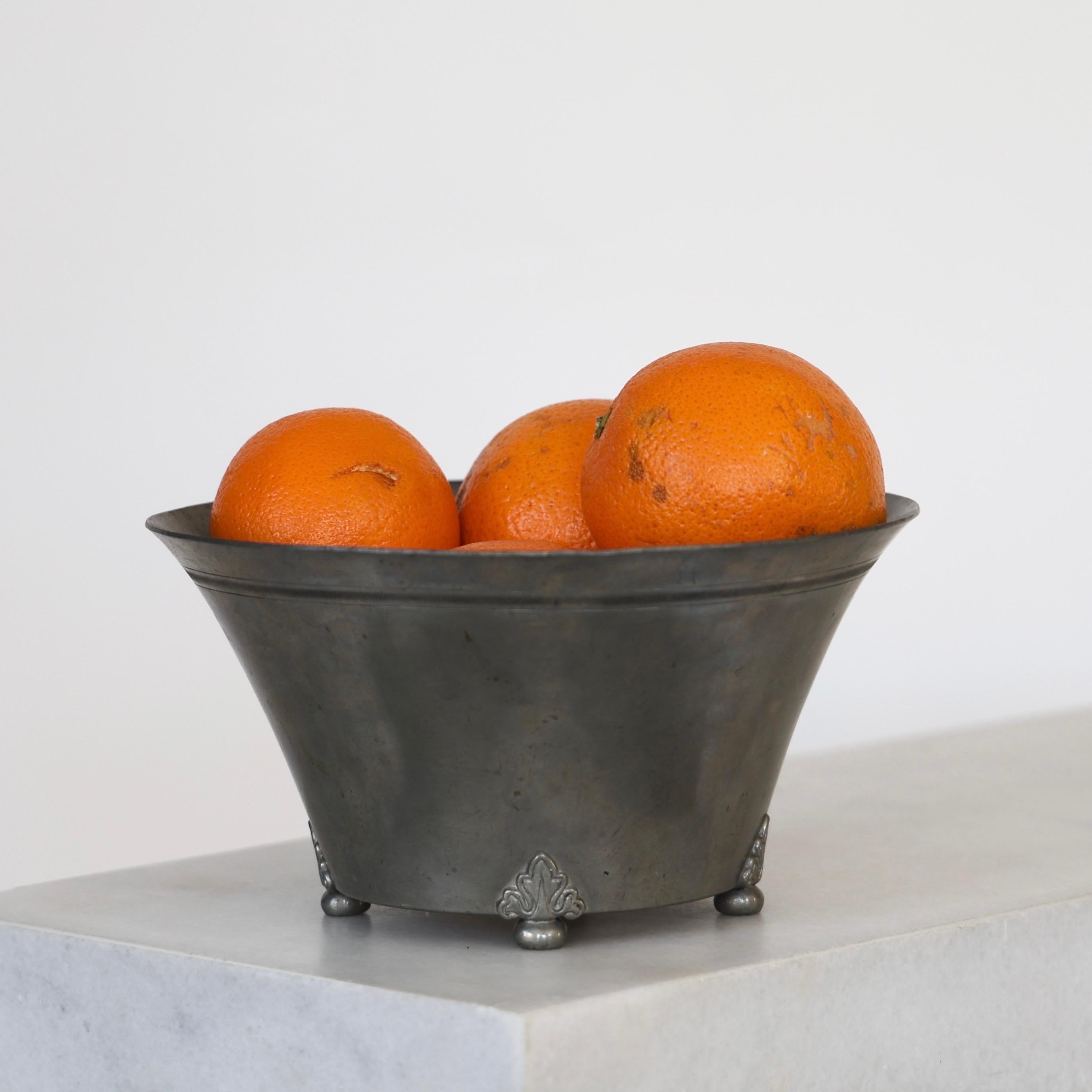 Art Deco Pewter Bowl by Just Andersen, 1930s, Denmark For Sale