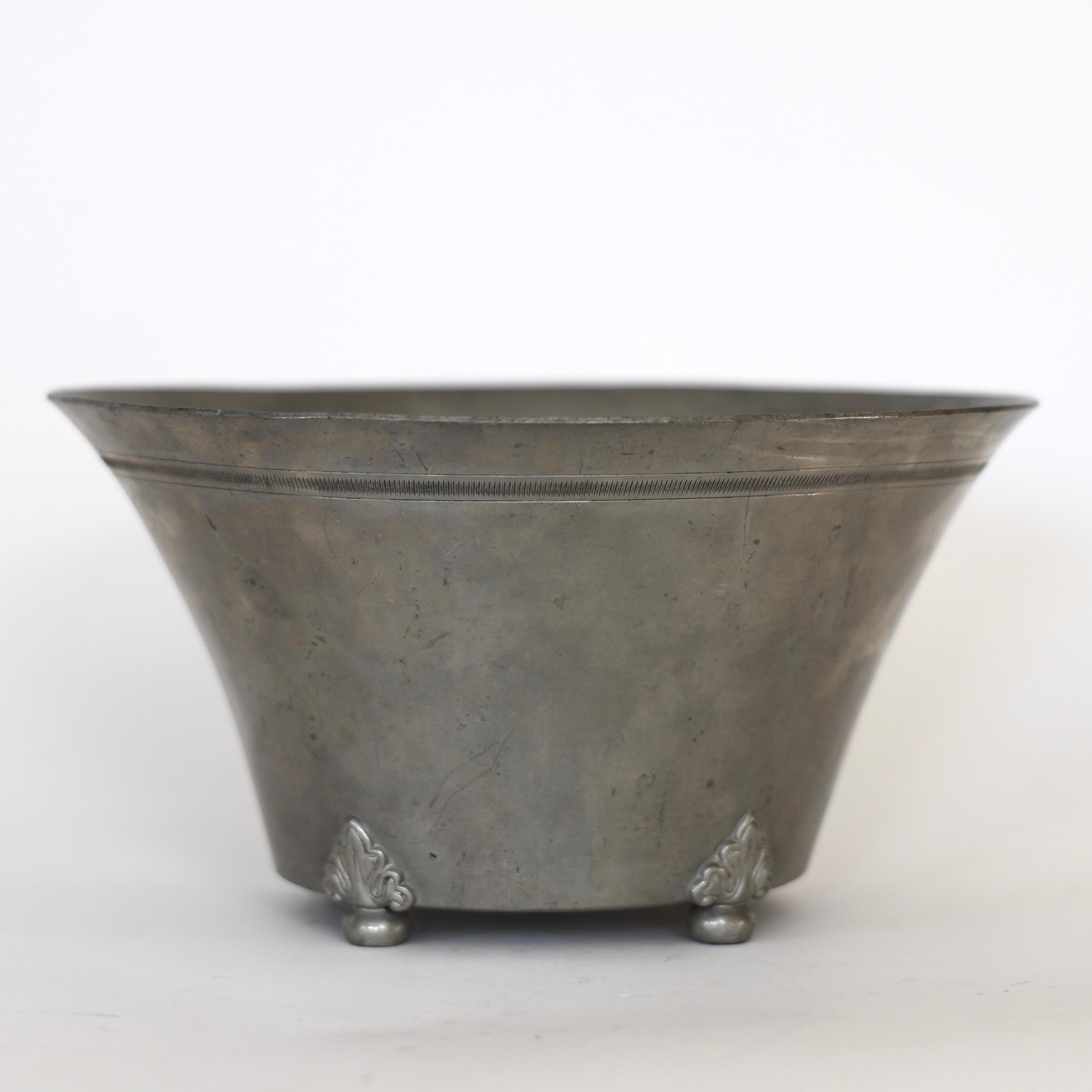 Mid-20th Century Pewter Bowl by Just Andersen, 1930s, Denmark For Sale