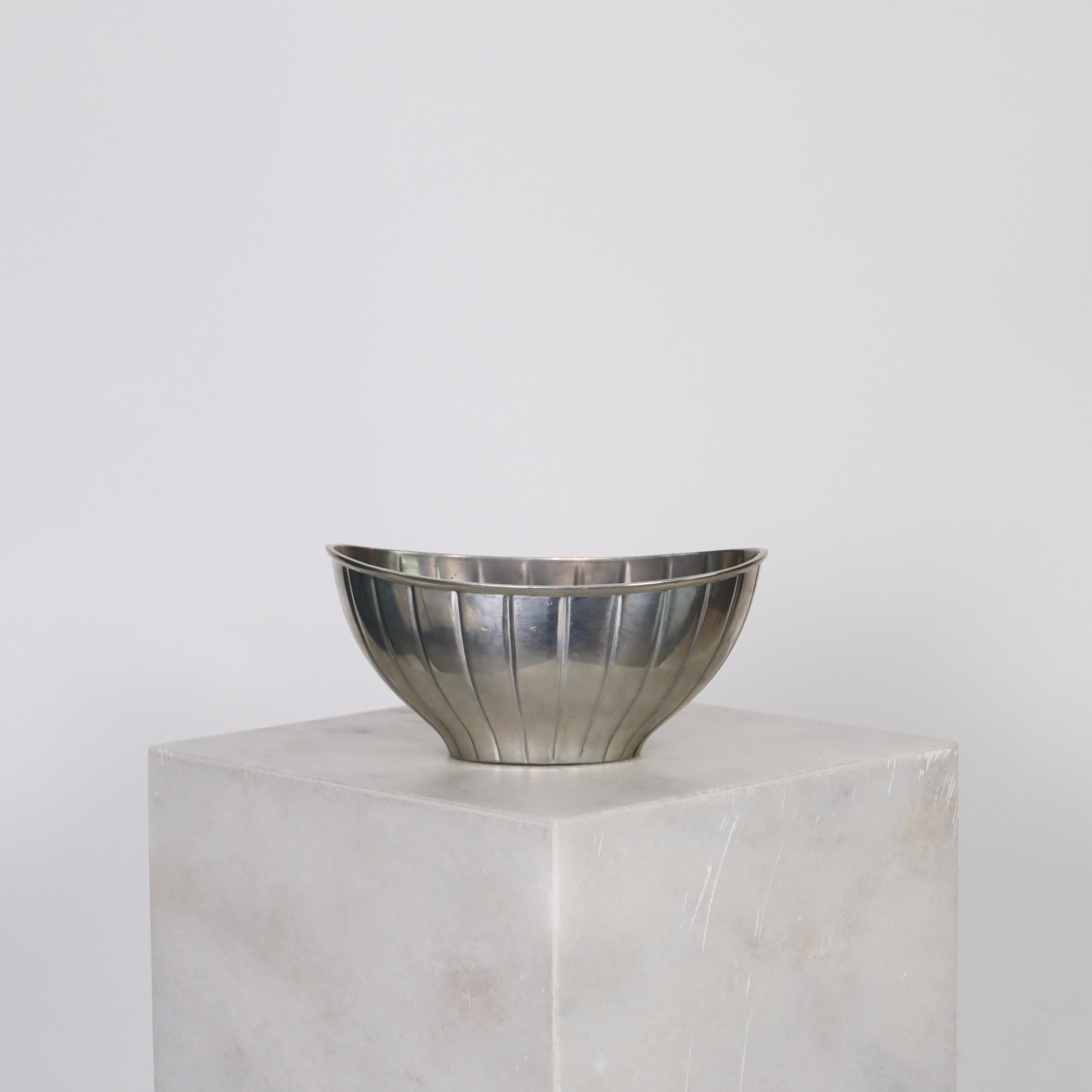 Danish Pewter Bowl designed by Arne Erkers for Just Andersen, 1950s For Sale