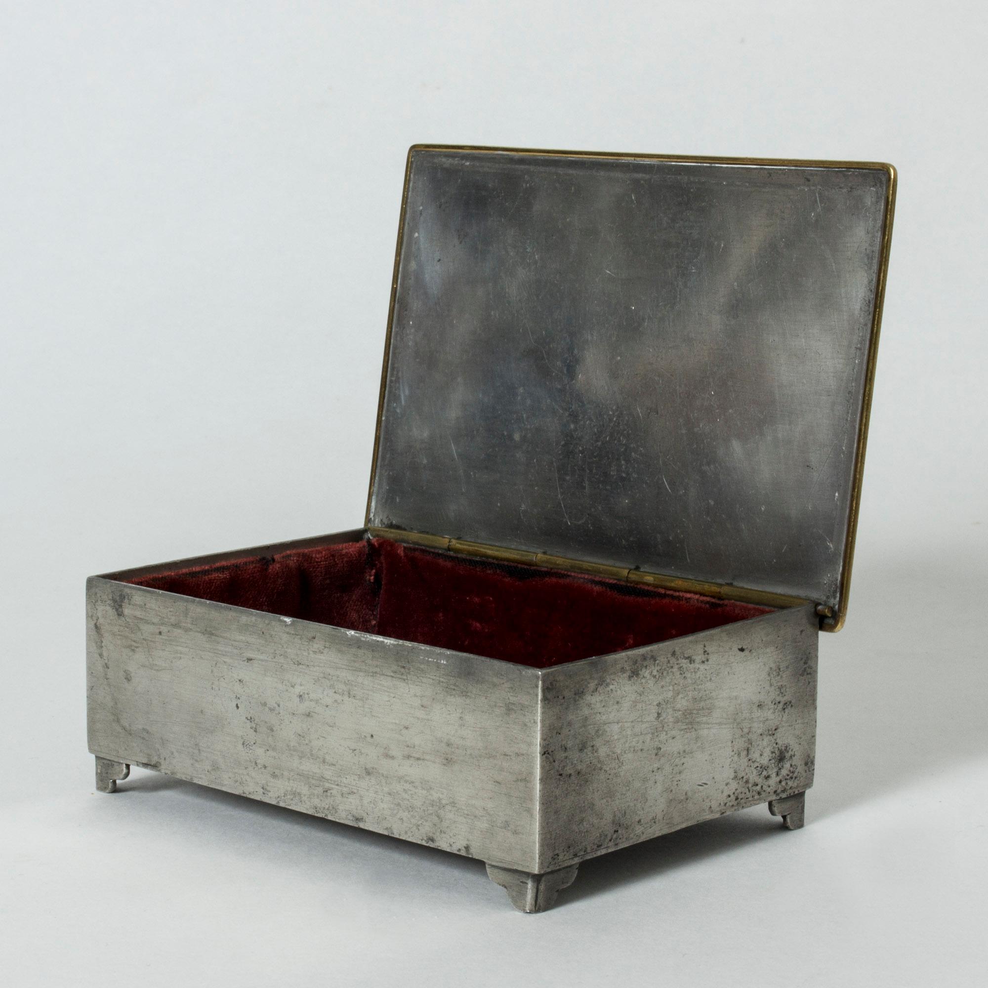 Swedish Pewter Box by Nils Fougstedt for Svenskt Tenn