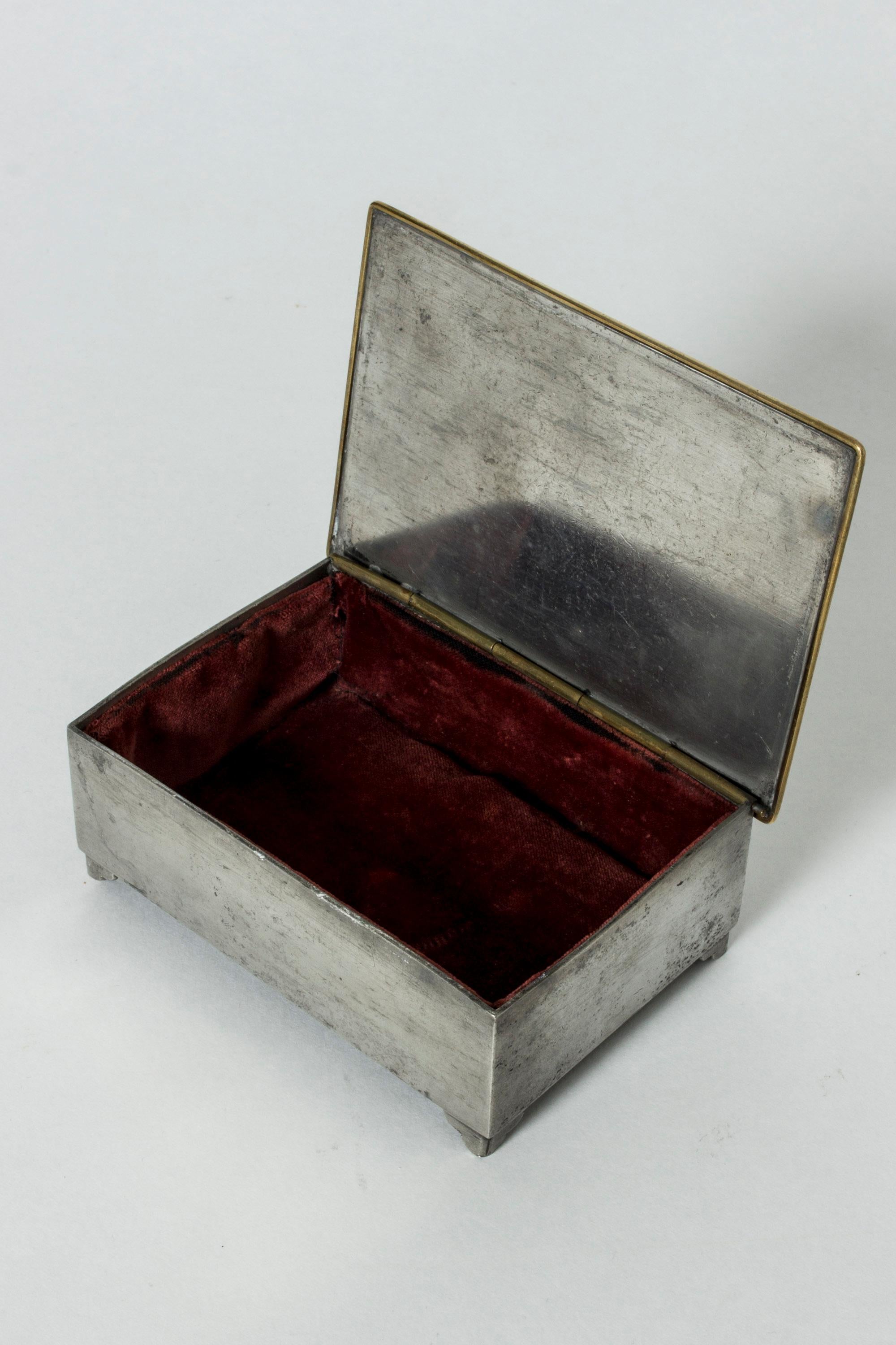 Pewter Box by Nils Fougstedt for Svenskt Tenn In Good Condition In Stockholm, SE