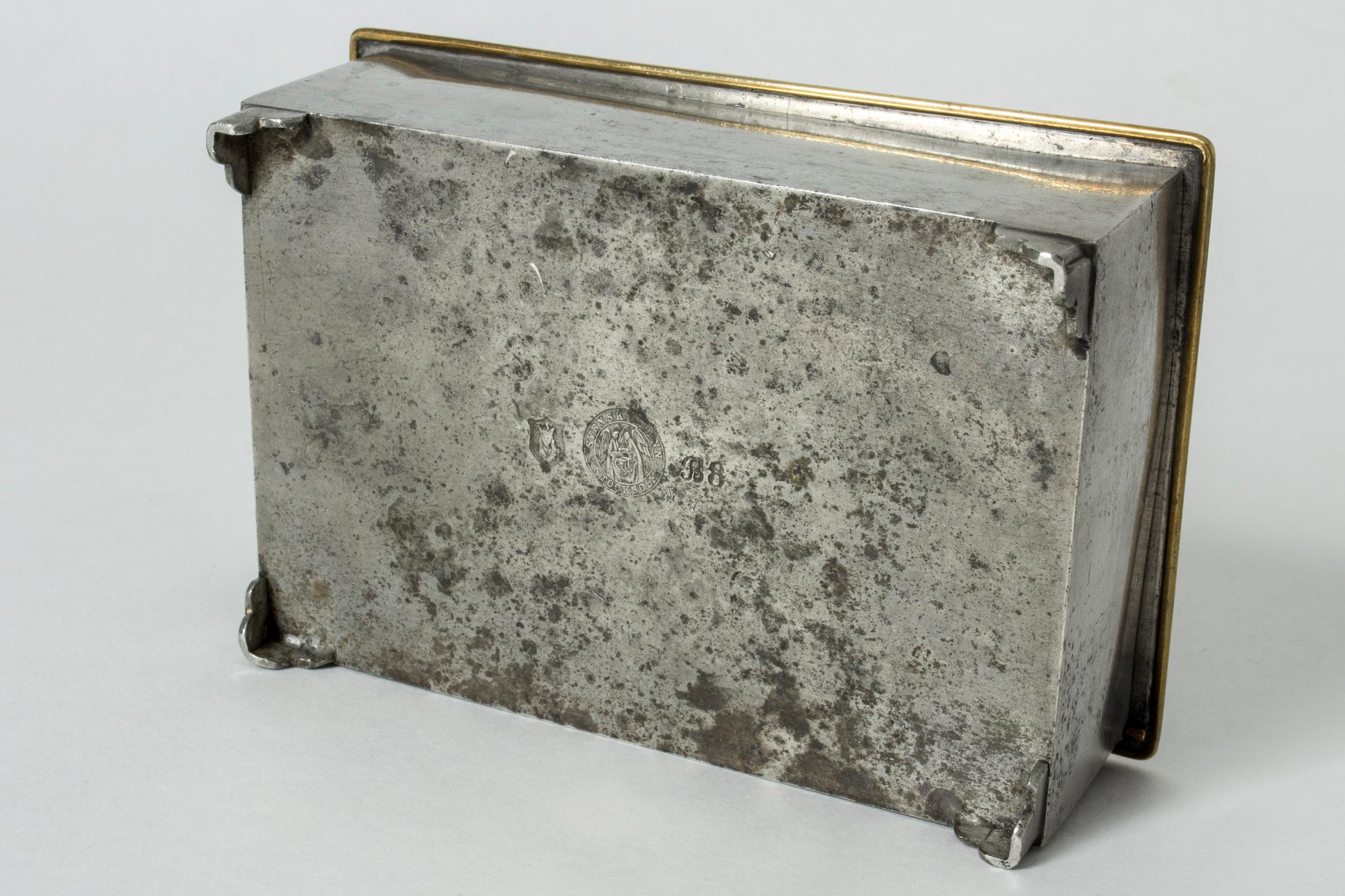 Early 20th Century Pewter Box by Nils Fougstedt for Svenskt Tenn
