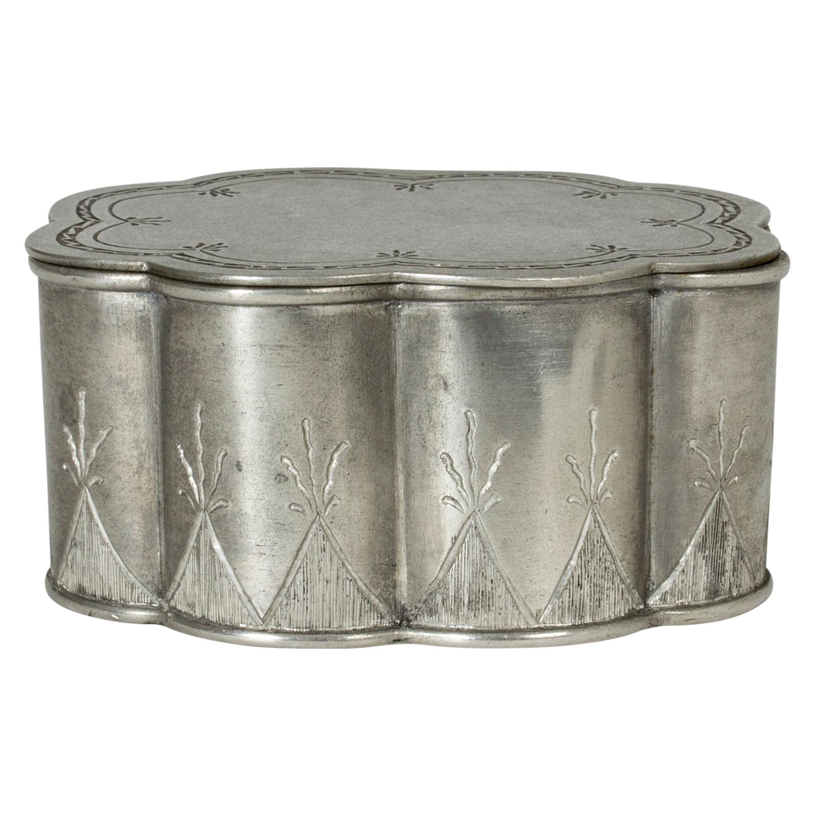 Pewter Box from Herman Bergman For Sale