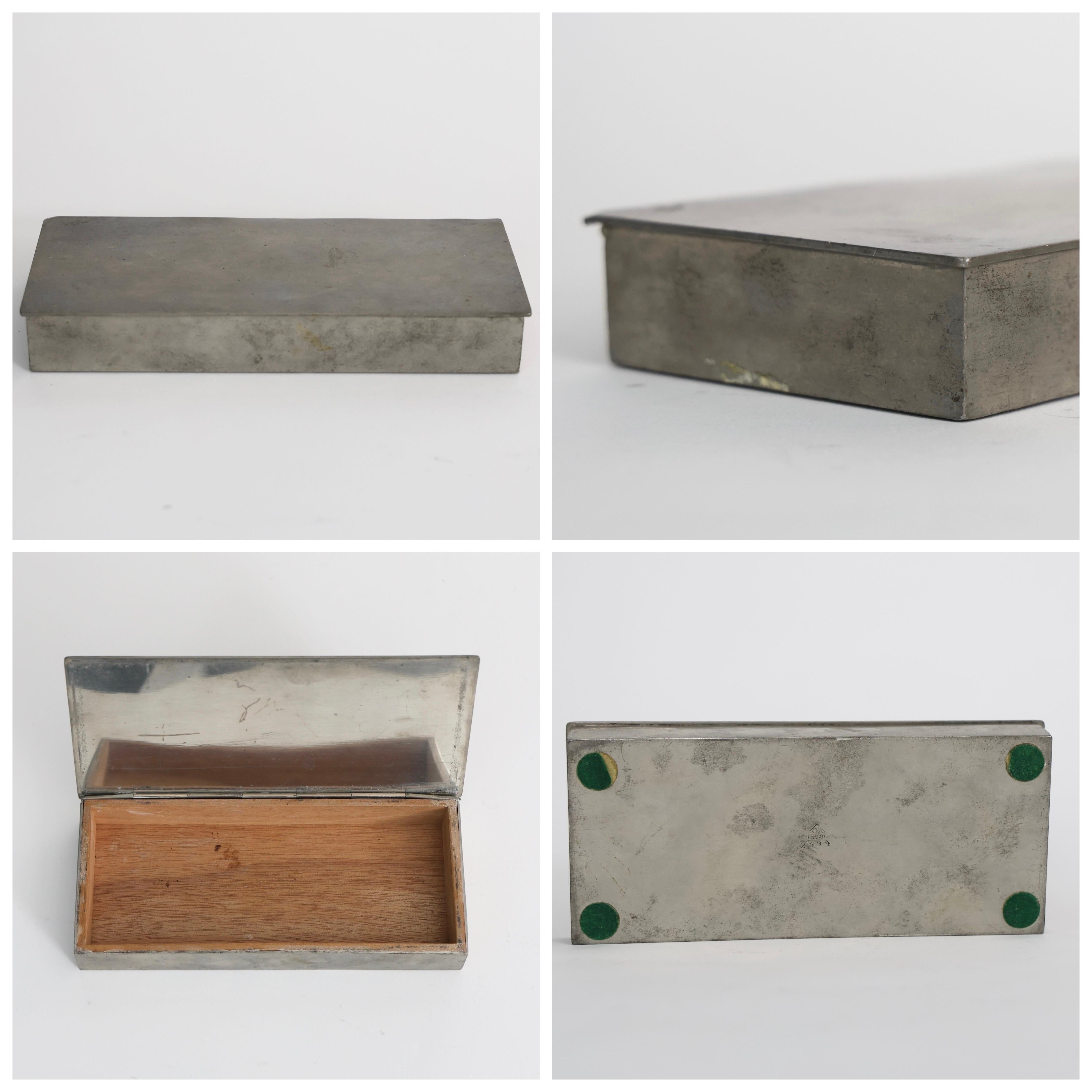Pewter Box Trio designed by Arne Erkers for Just Andersen, 1950s, Denmark 6