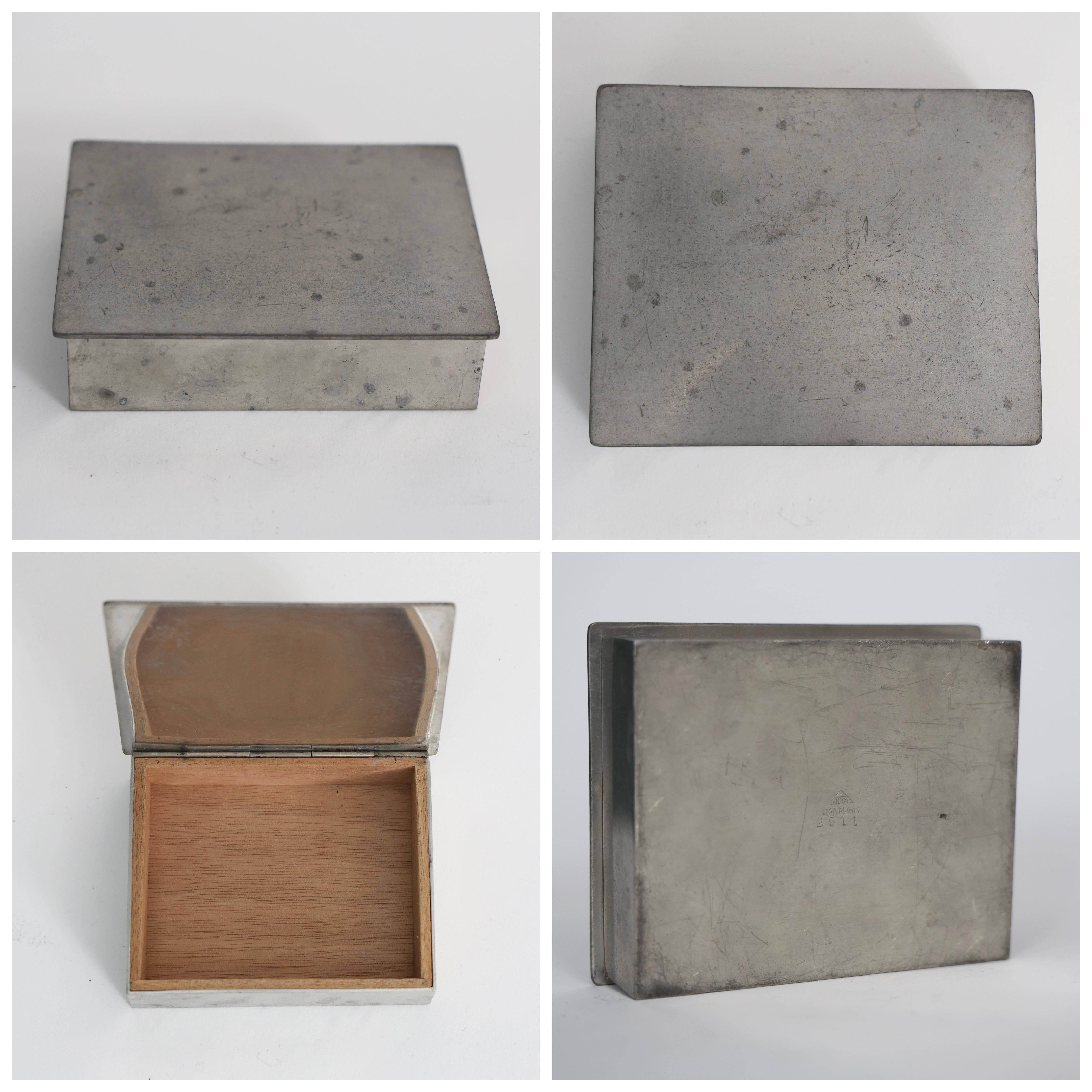 Pewter Box Trio designed by Arne Erkers for Just Andersen, 1950s, Denmark 4
