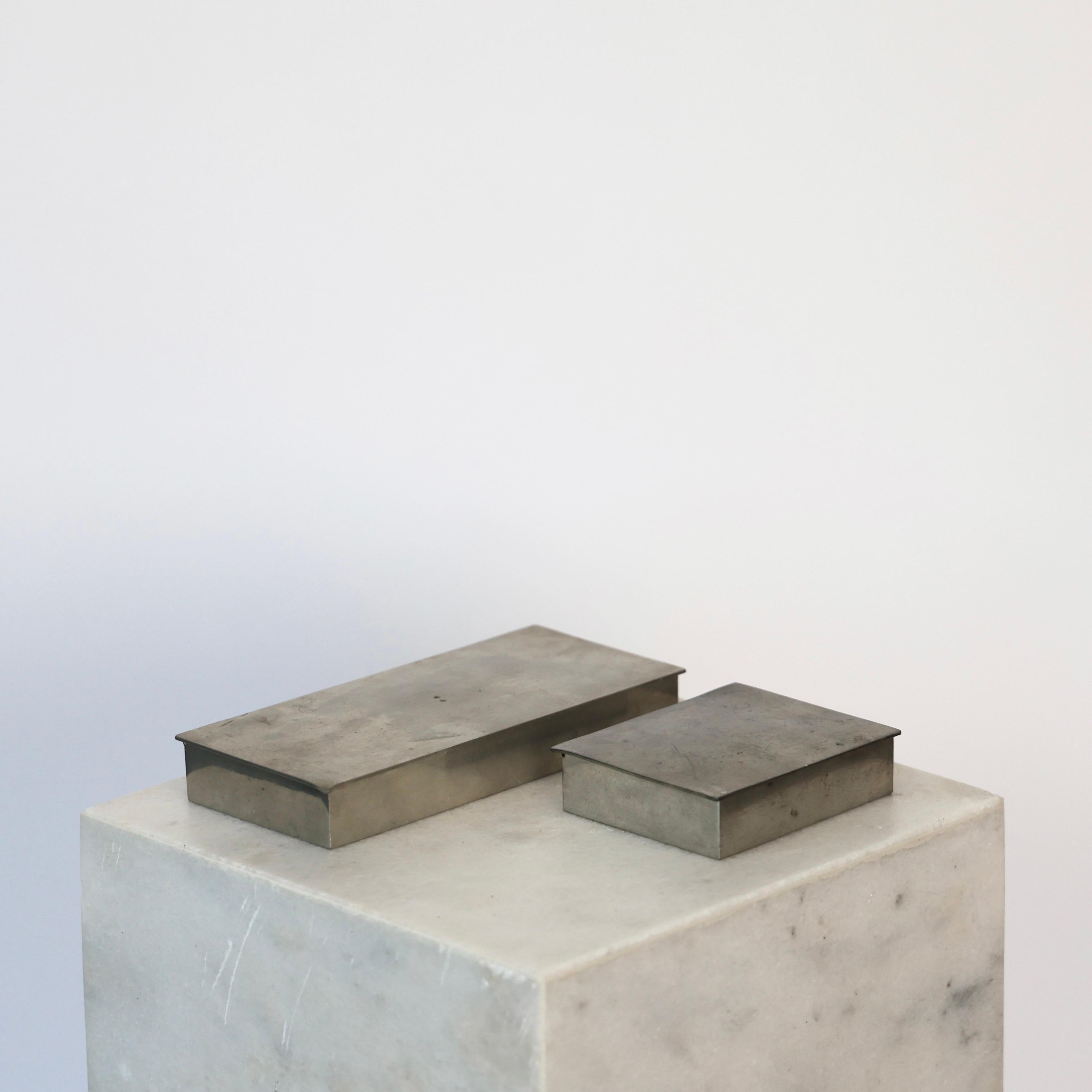 Pewter Boxes designed by Arne Erkers for Just Andersen, 1950s, Denmark en vente 1