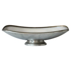 Pewter & Brass Art Deco Bowl by Nils Fougstedt for Svenskt Tenn, Sweden, 1920s.