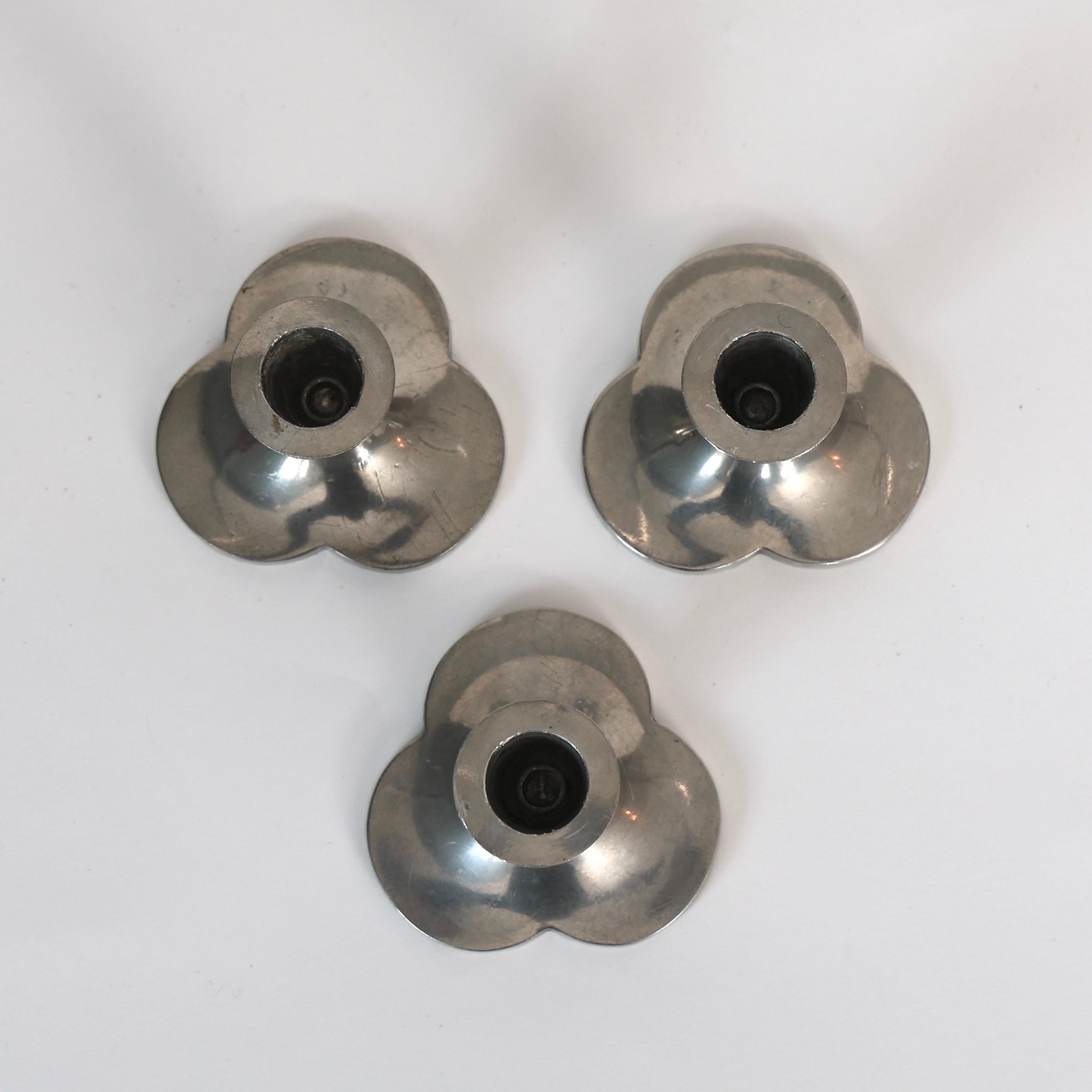 Pewter Candle Holders by Just Andersen, 1920s, Denmark For Sale 3