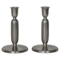 Pewter Candle Holders by Just Andersen, 1950s, Denmark