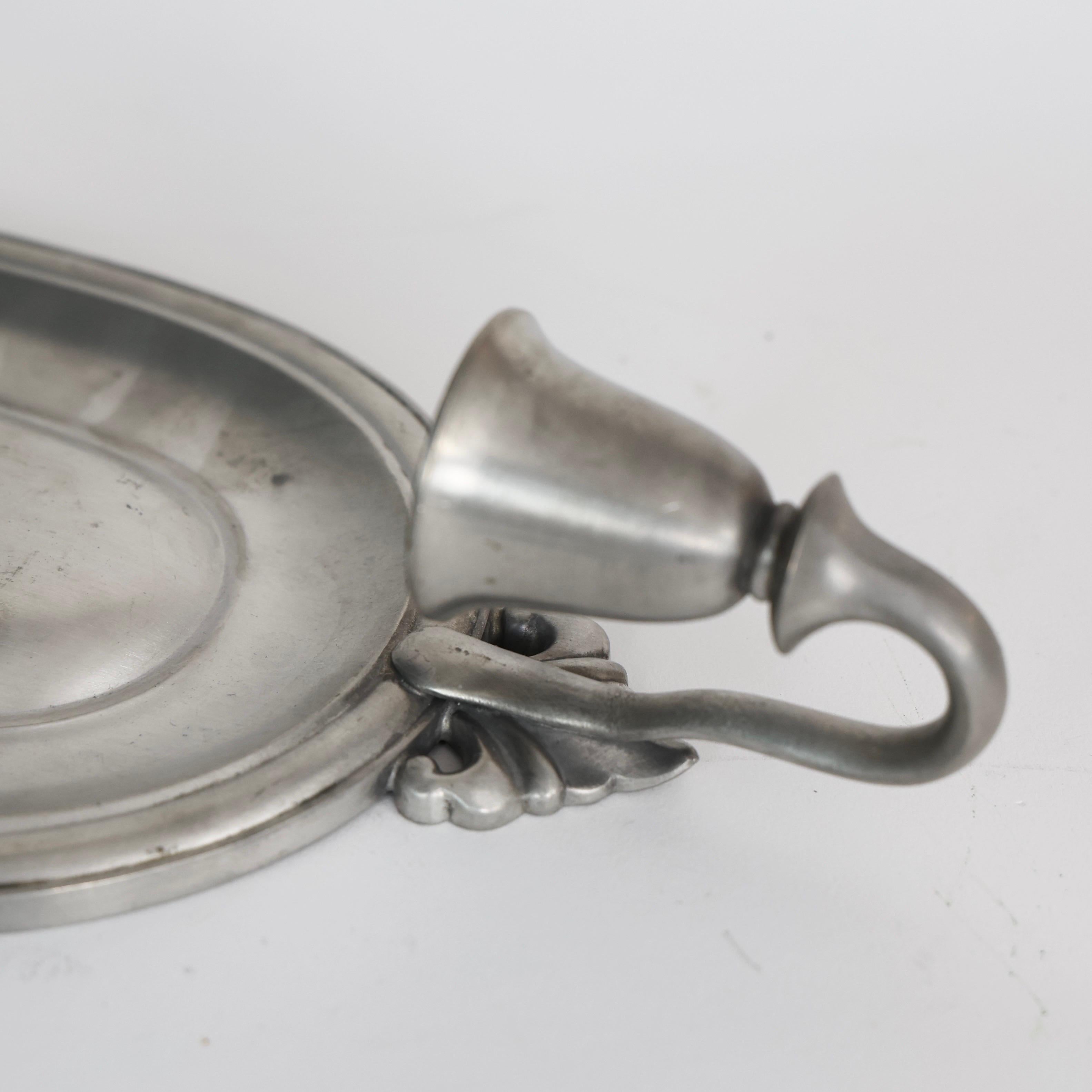 Pewter Candle Sconces by Just Andersen, 1920s, Denmark For Sale 2