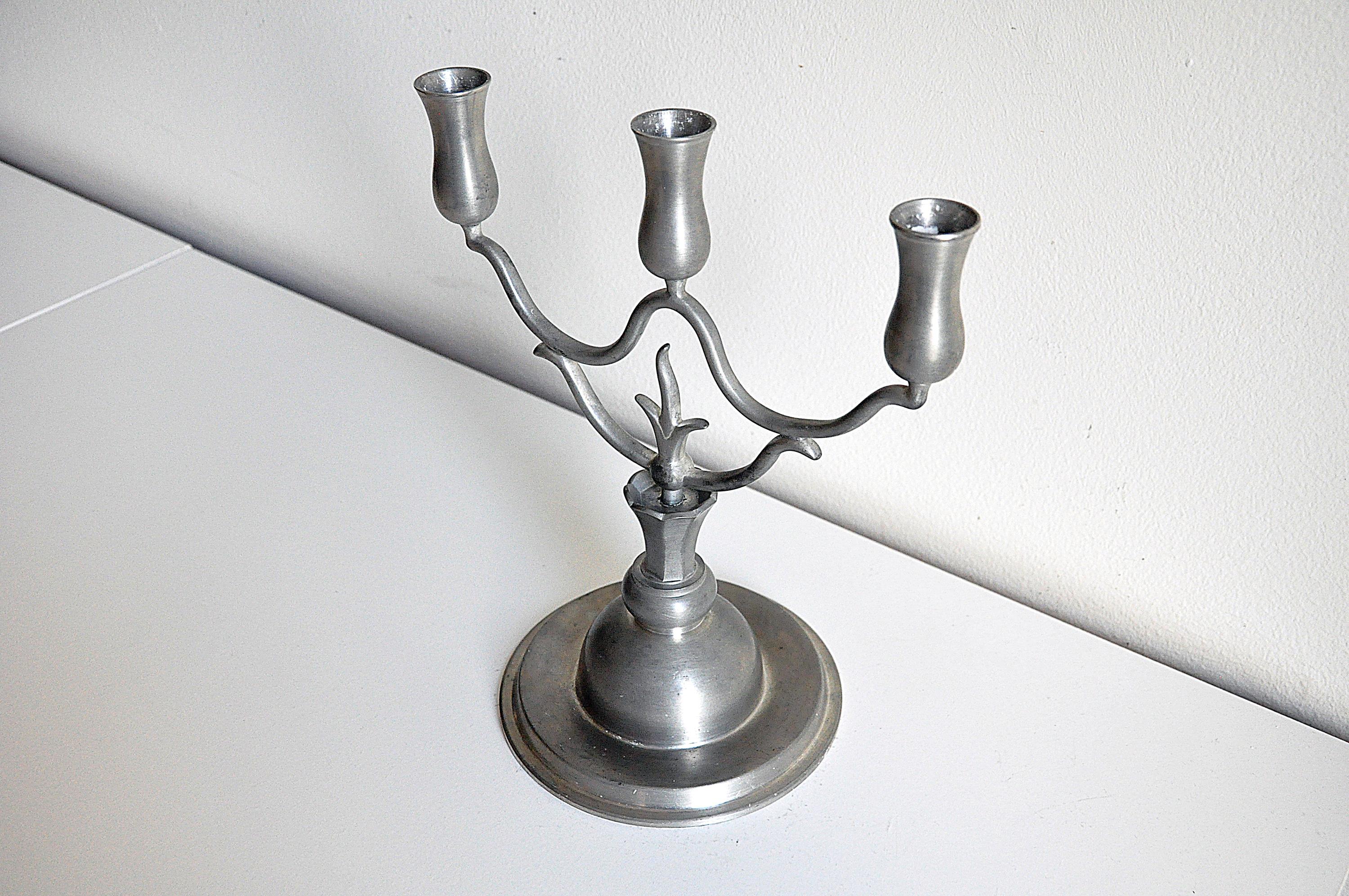 Pewter Candleholder from Firma Svenskt Tenn, 1928 In Good Condition For Sale In Örebro, SE