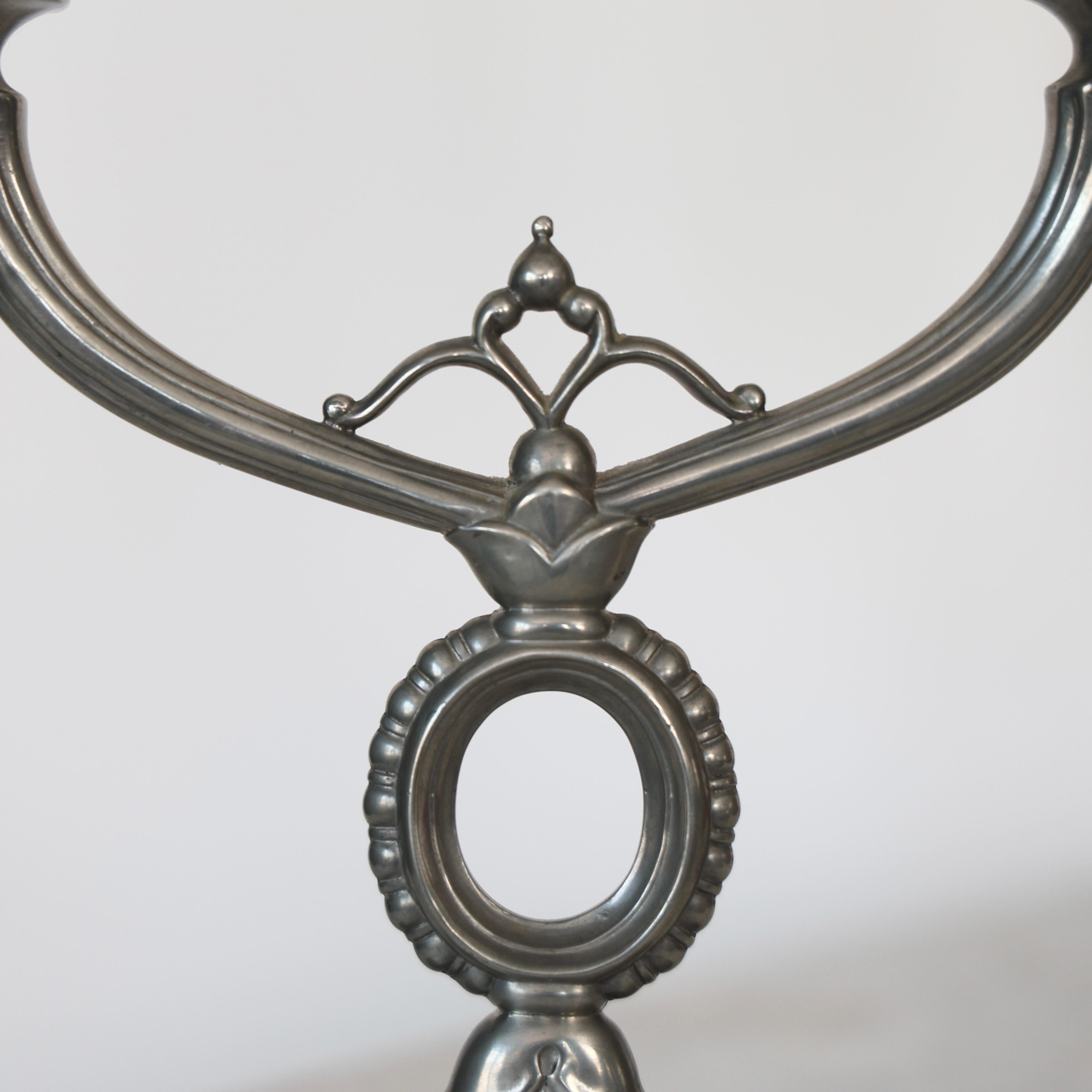 Pewter Candlestick Holders by Just Andersen, 1920s, Denmark For Sale 3