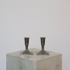 Portavelas de peltre de Just Andersen, años 1930, Dinamarca