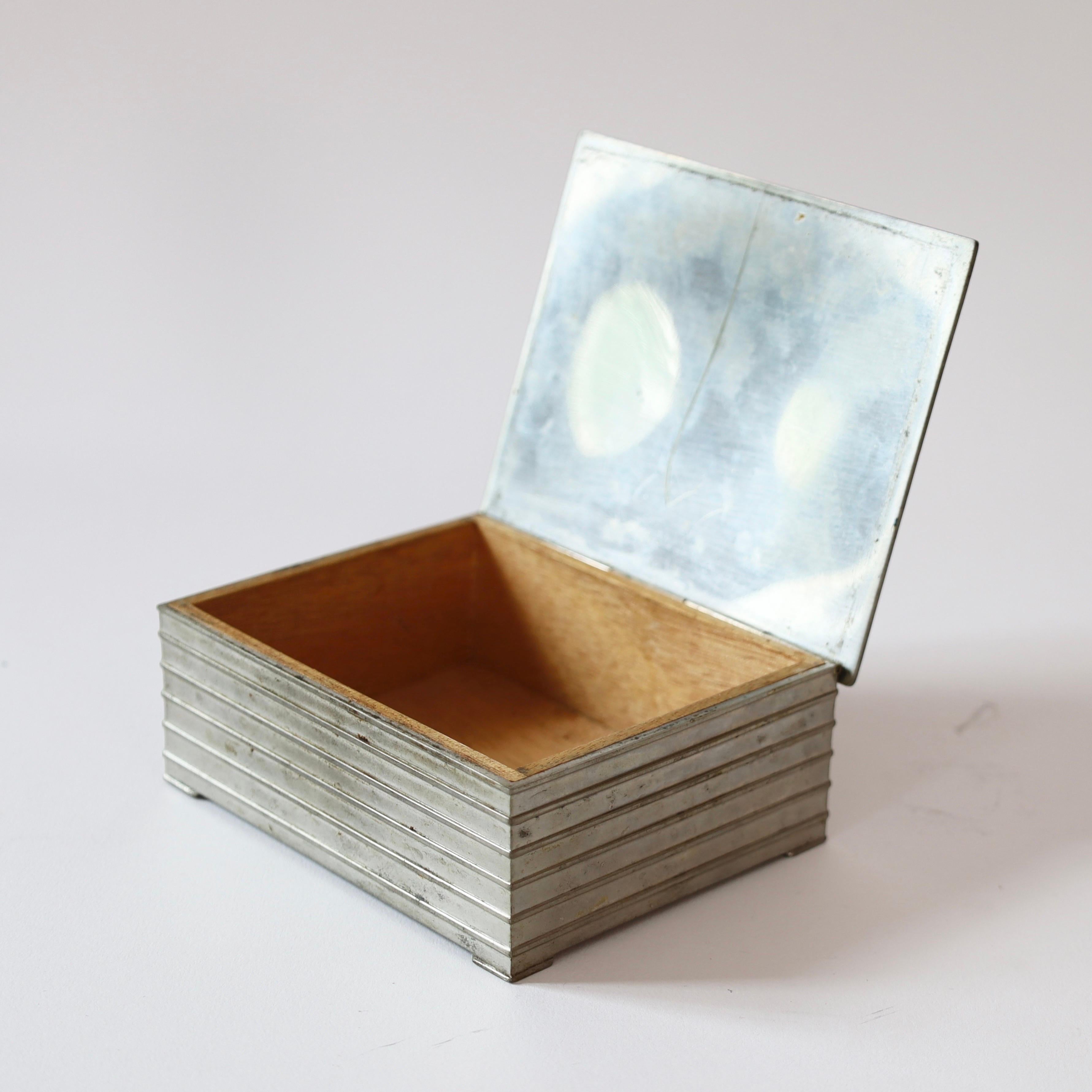 Pewter casket by Ellen Schlanbusch by Just Andersen, 1950s, Denmark 3