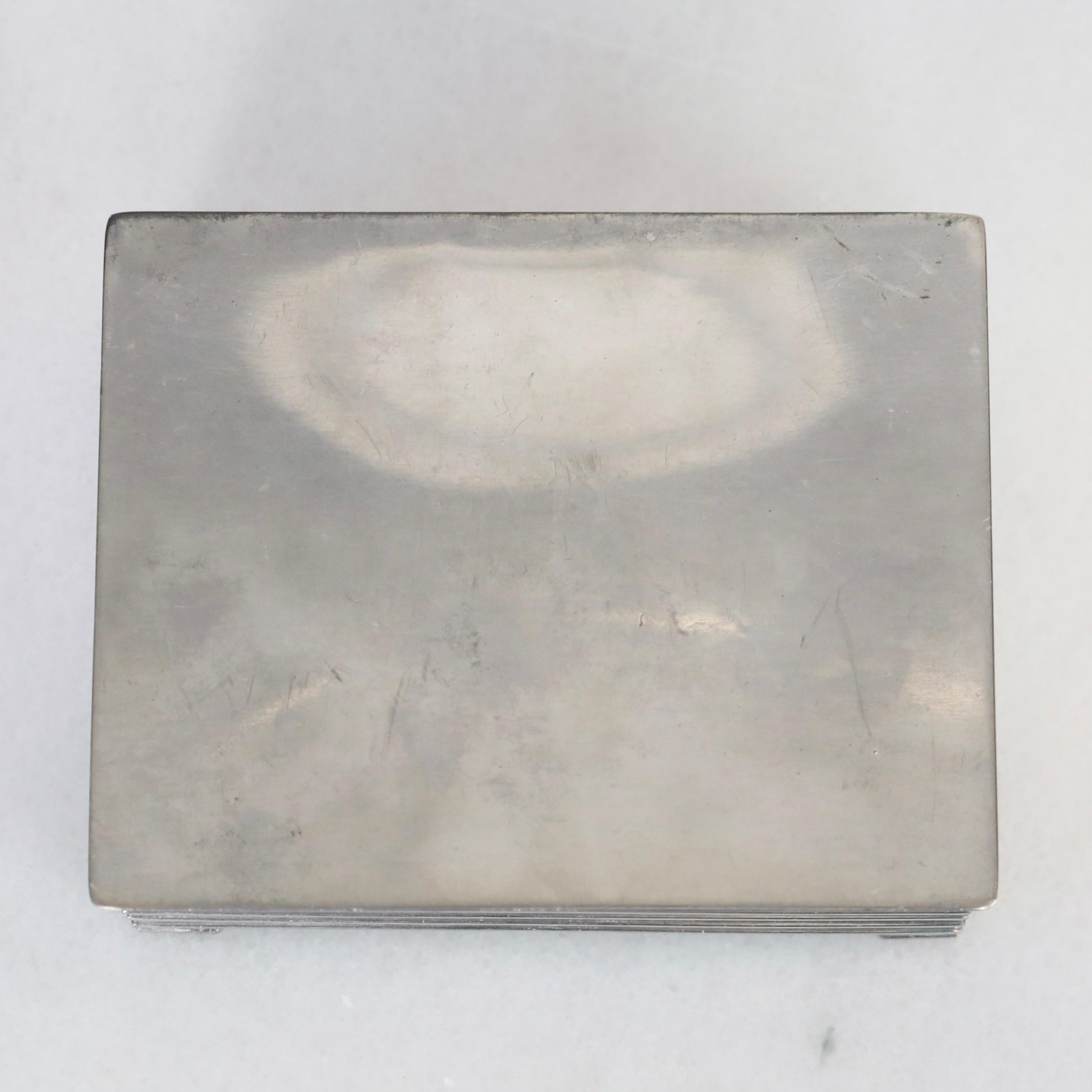 Pewter Casket by Ellen Schlanbusch by Just Andersen, 1950s, Denmark For Sale 3