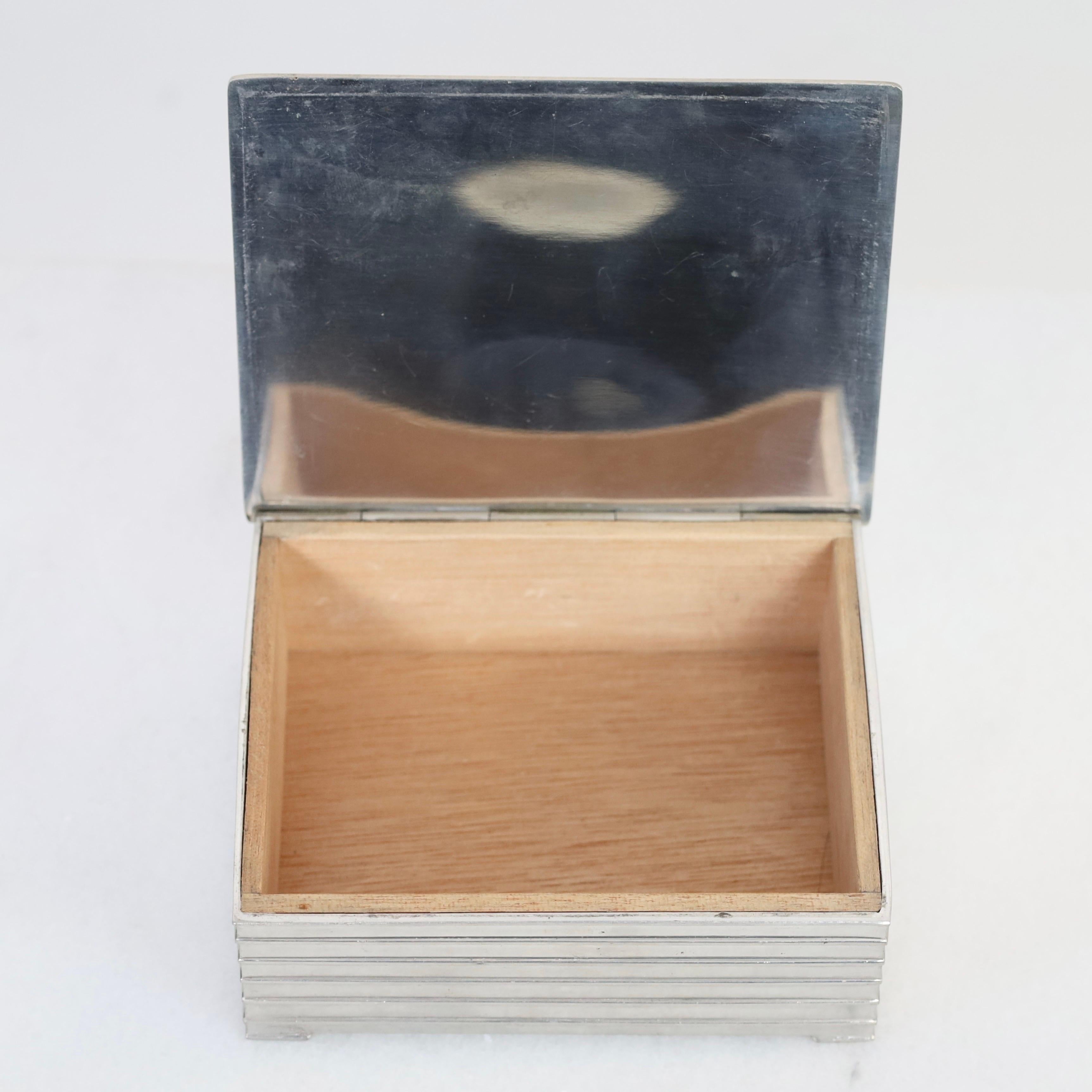 Pewter Casket by Ellen Schlanbusch by Just Andersen, 1950s, Denmark For Sale 4