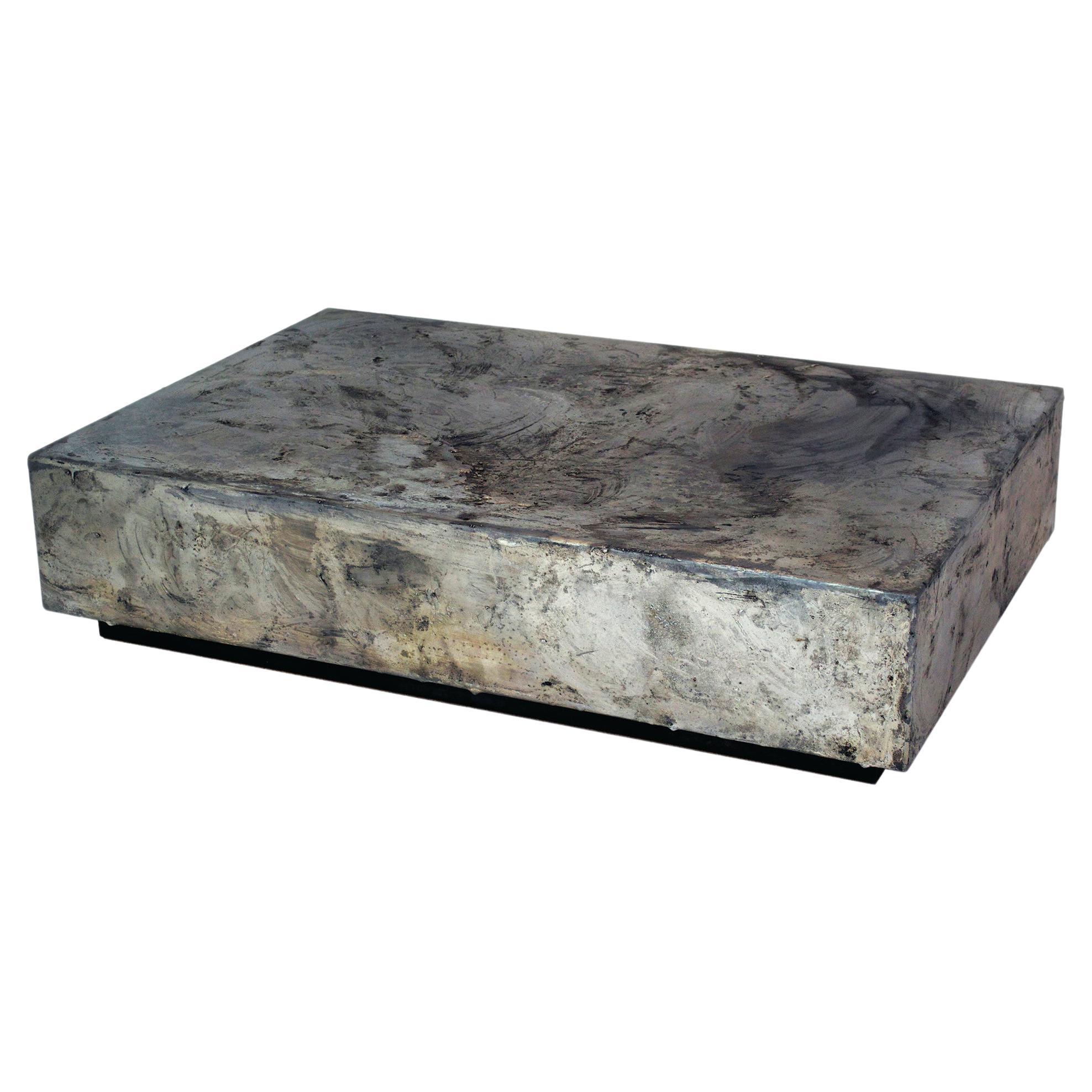 Pewter Coffee Table by Gentner Design For Sale
