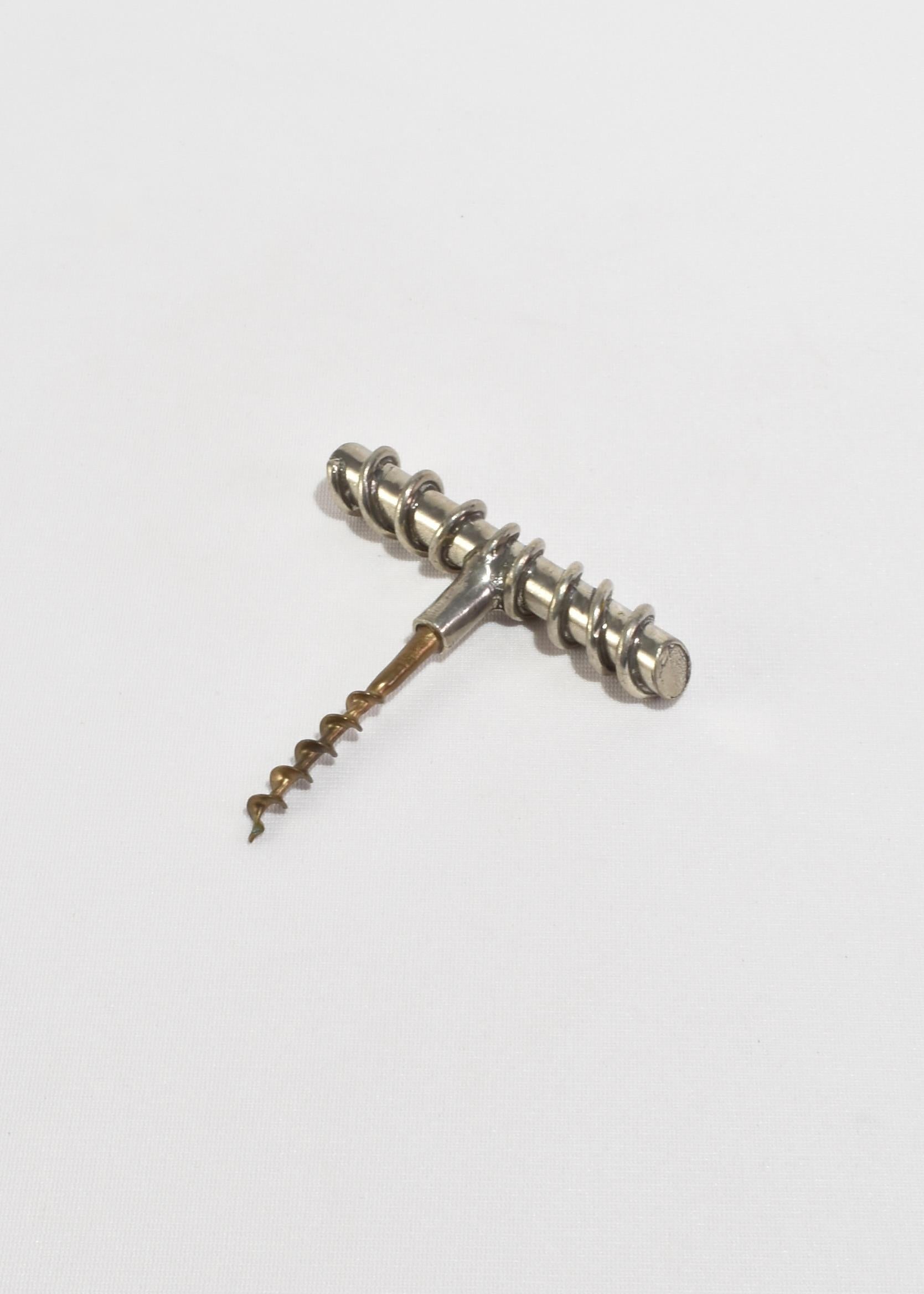 20th Century Pewter Corkscrew For Sale
