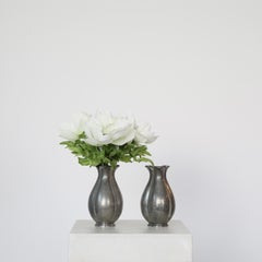 Blumenvasen aus Zinn von Ellen Schlanbusch für Just Andersen, 1940er Jahre, Dänemark