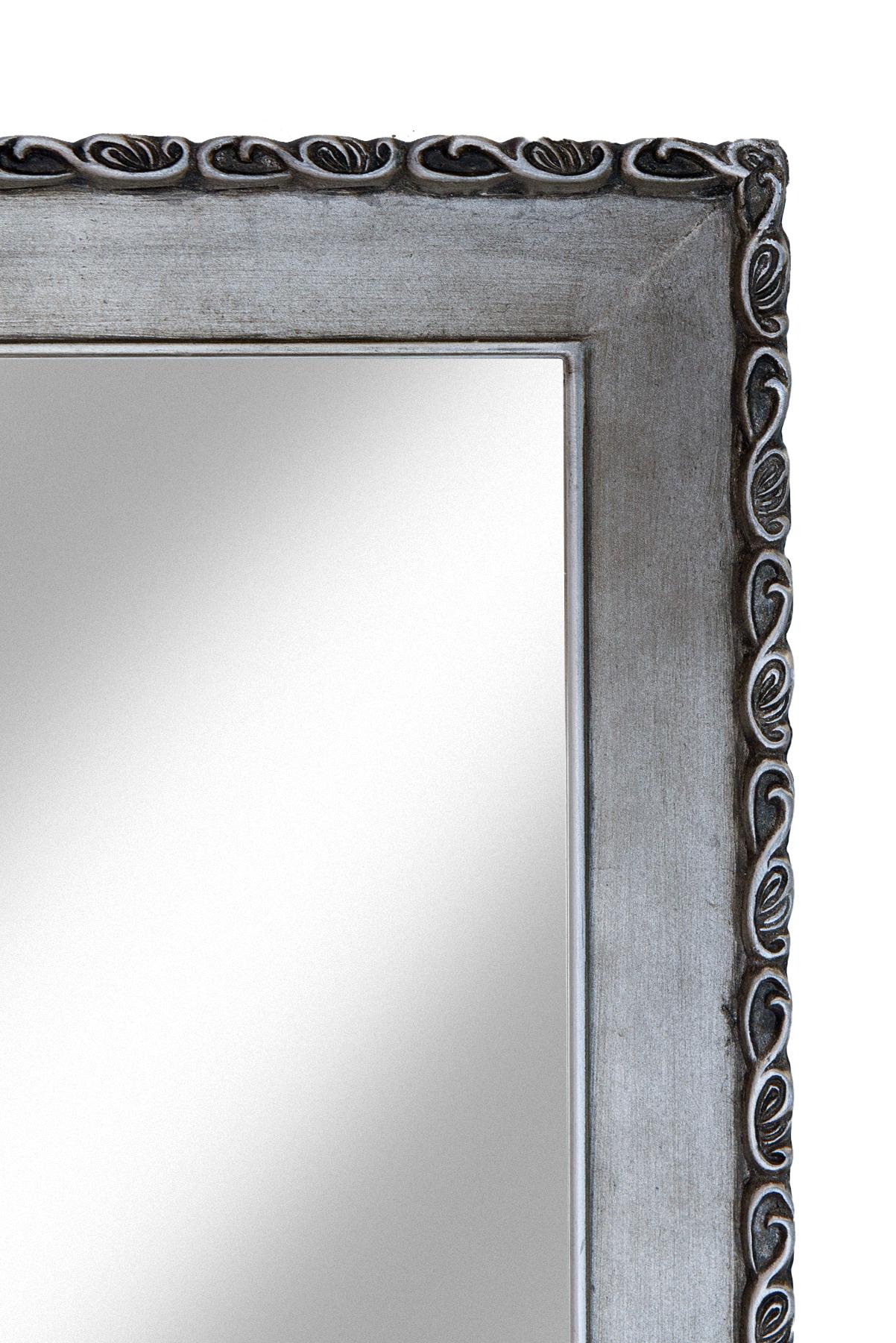 Pewter Framed Mirror For Sale 1