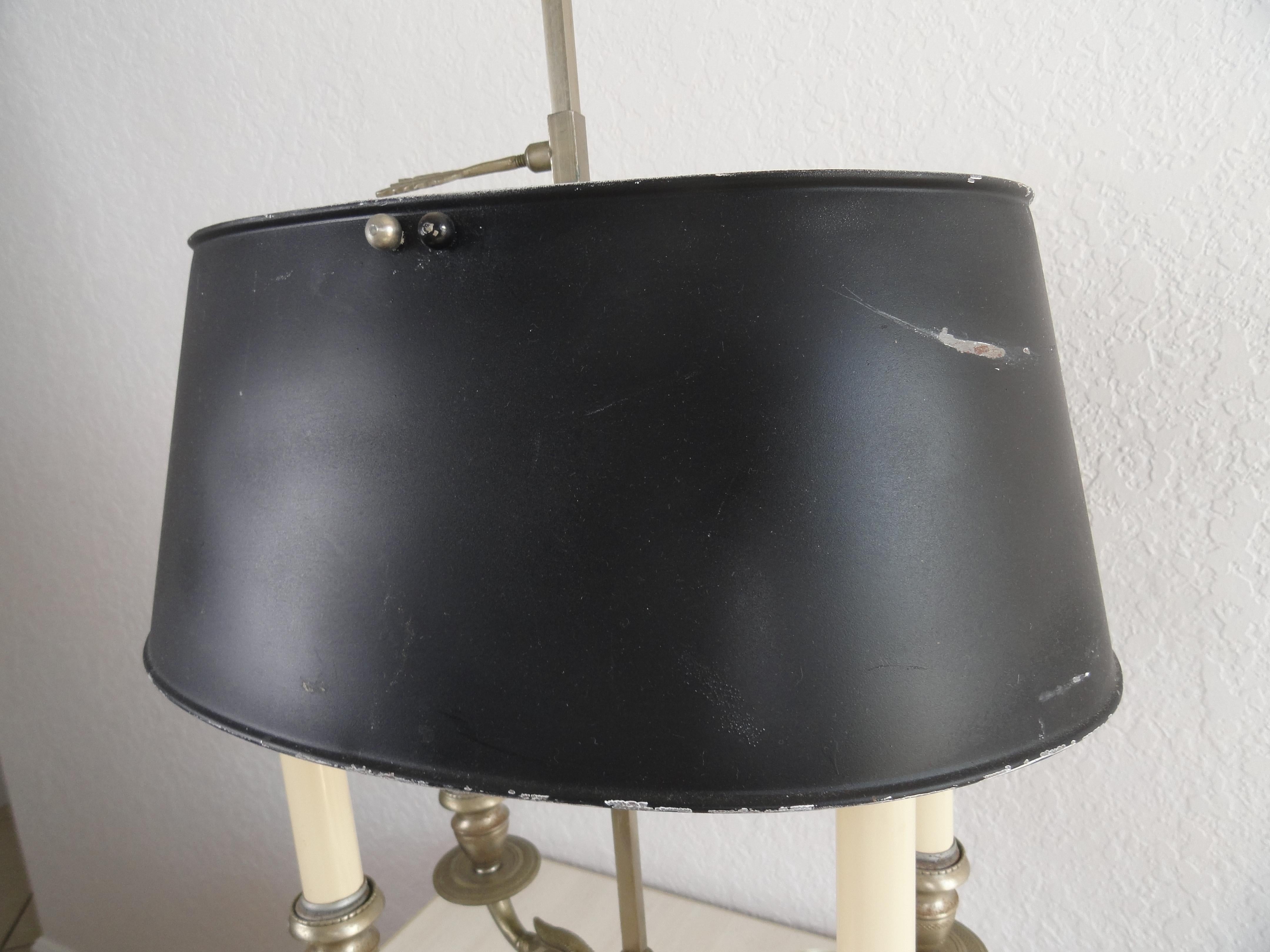 20th Century Pewter French Bouillotte Lamp For Sale