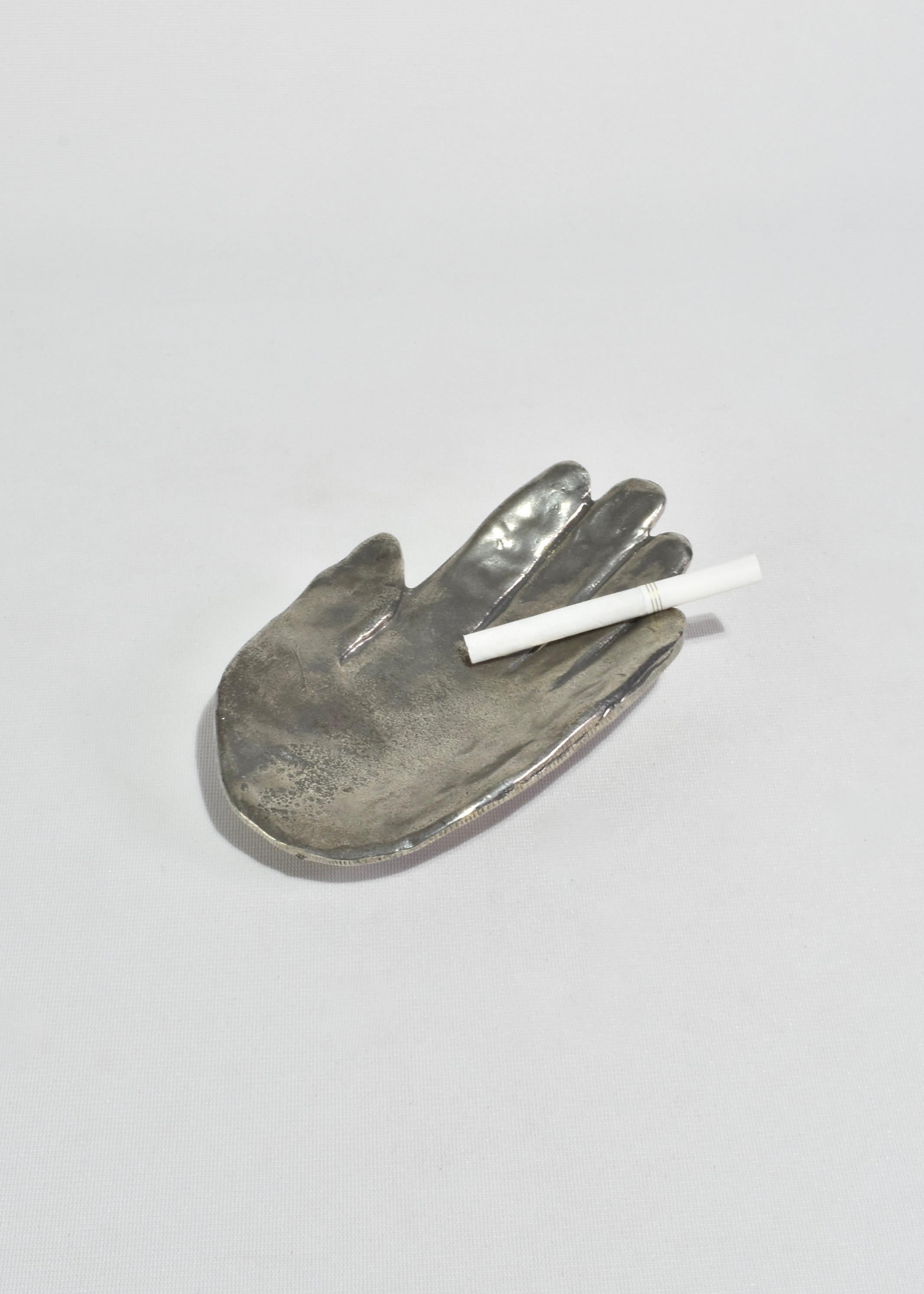 20th Century Pewter Hand Catchall For Sale