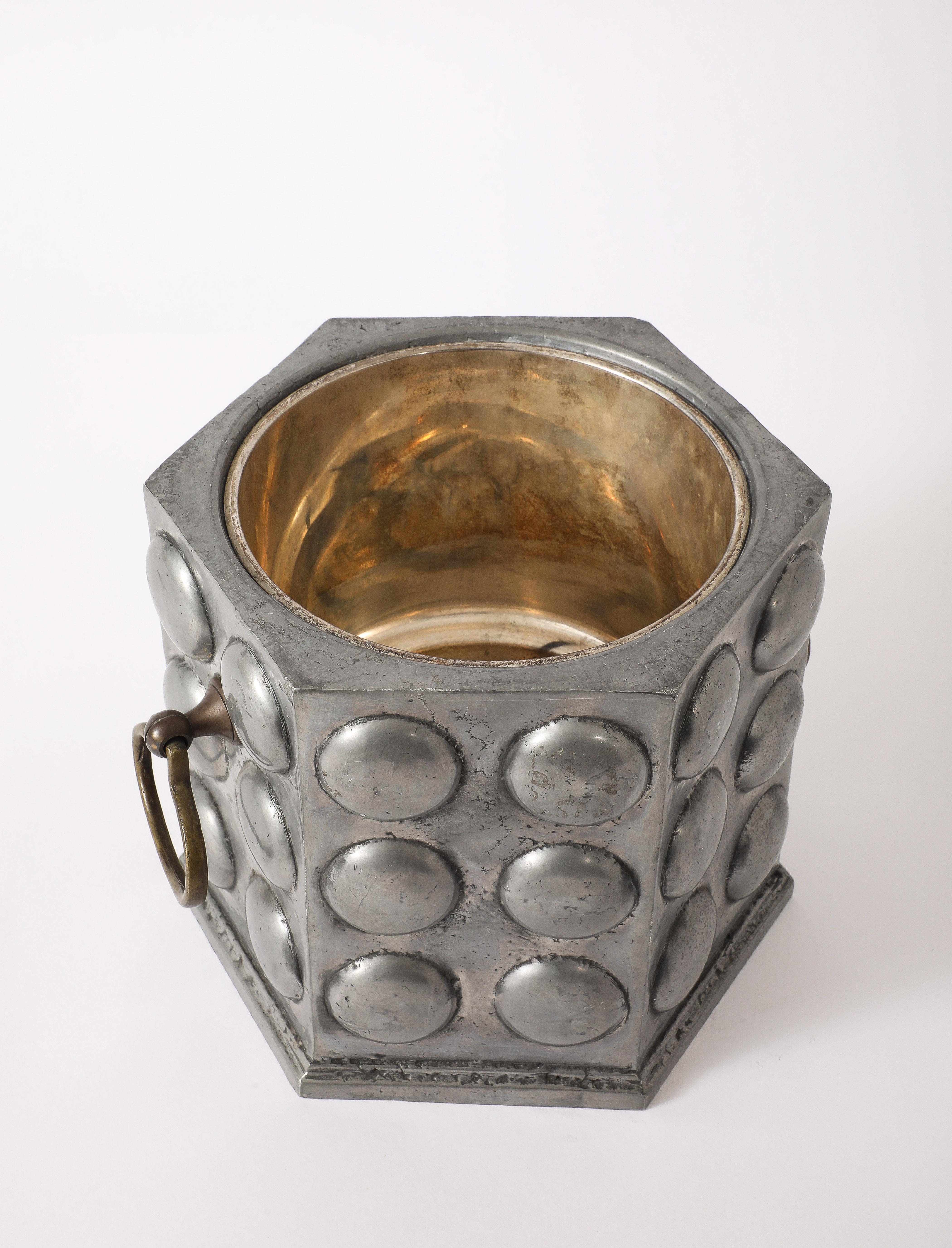 Pewter Ice Bucket, UK 1950's For Sale 4