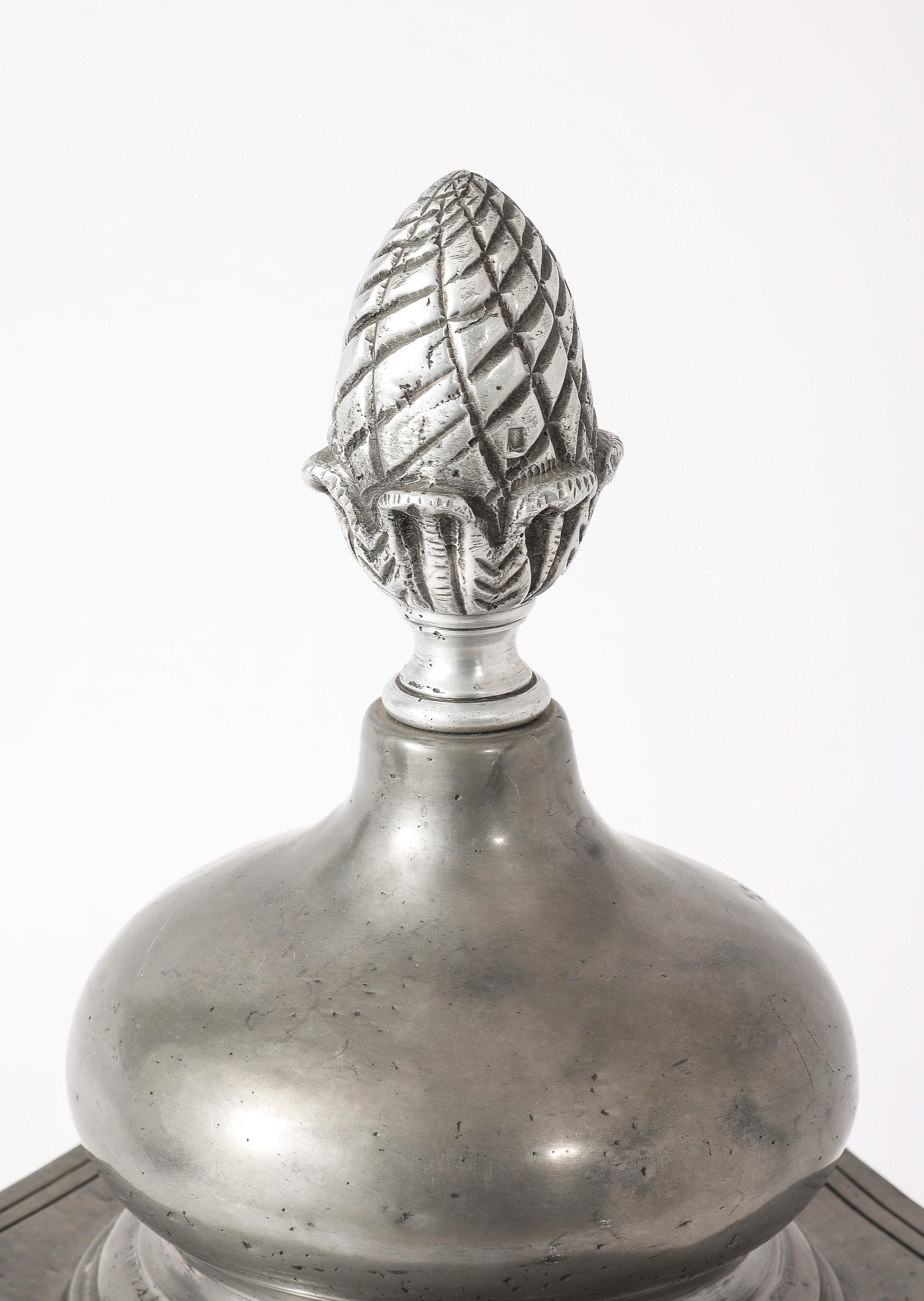 Mid-Century Modern Pewter Ice Bucket, UK 1950's For Sale