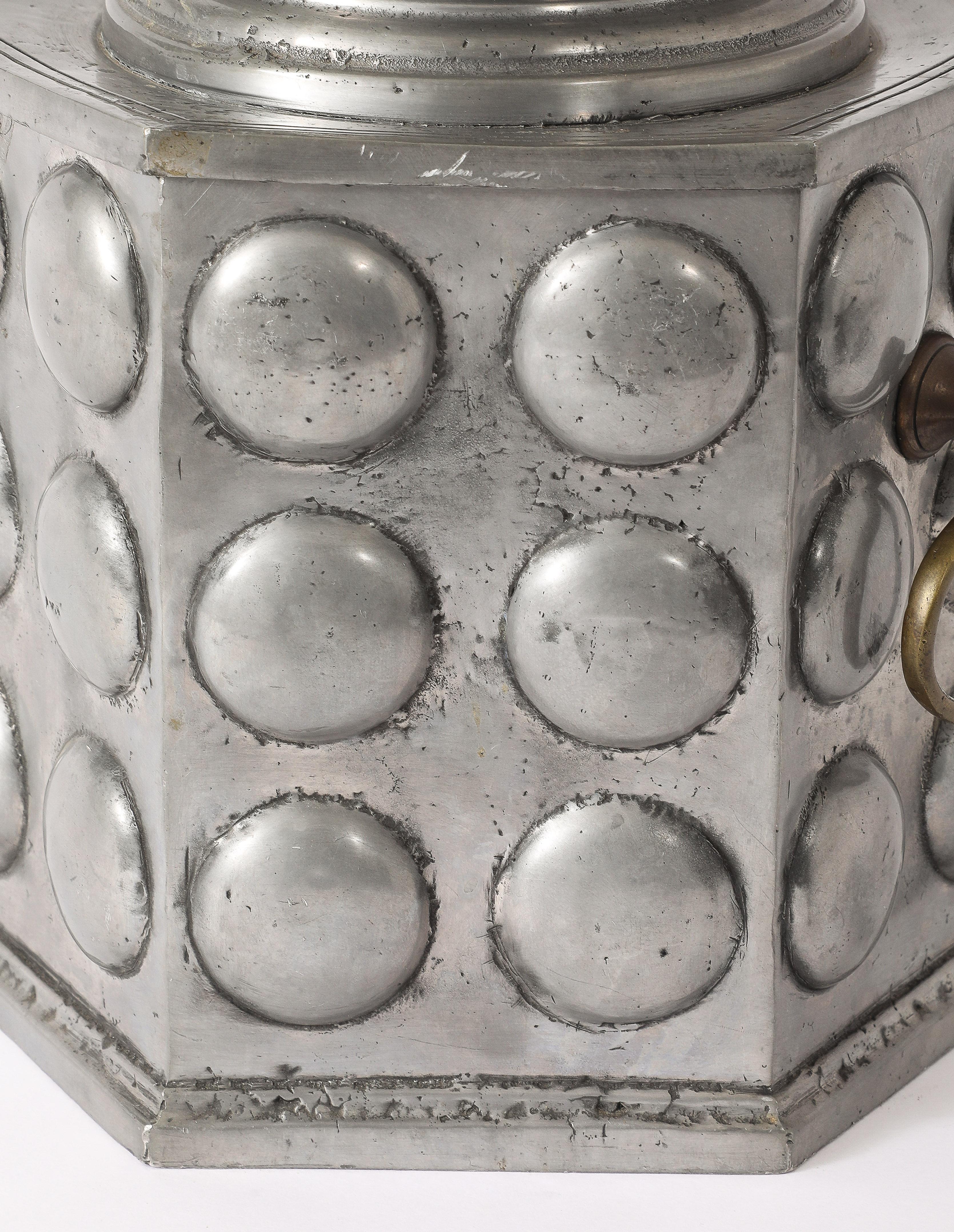 British Pewter Ice Bucket, UK 1950's For Sale