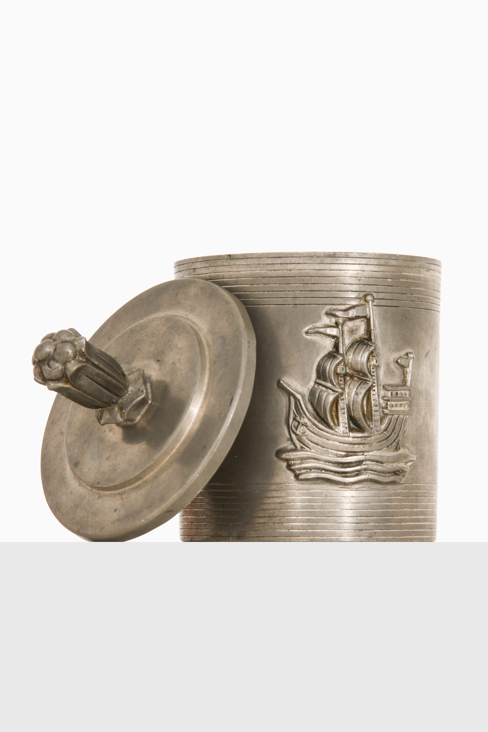 Swedish Pewter Jar Attributed to Sylvia Stave, 1940 For Sale