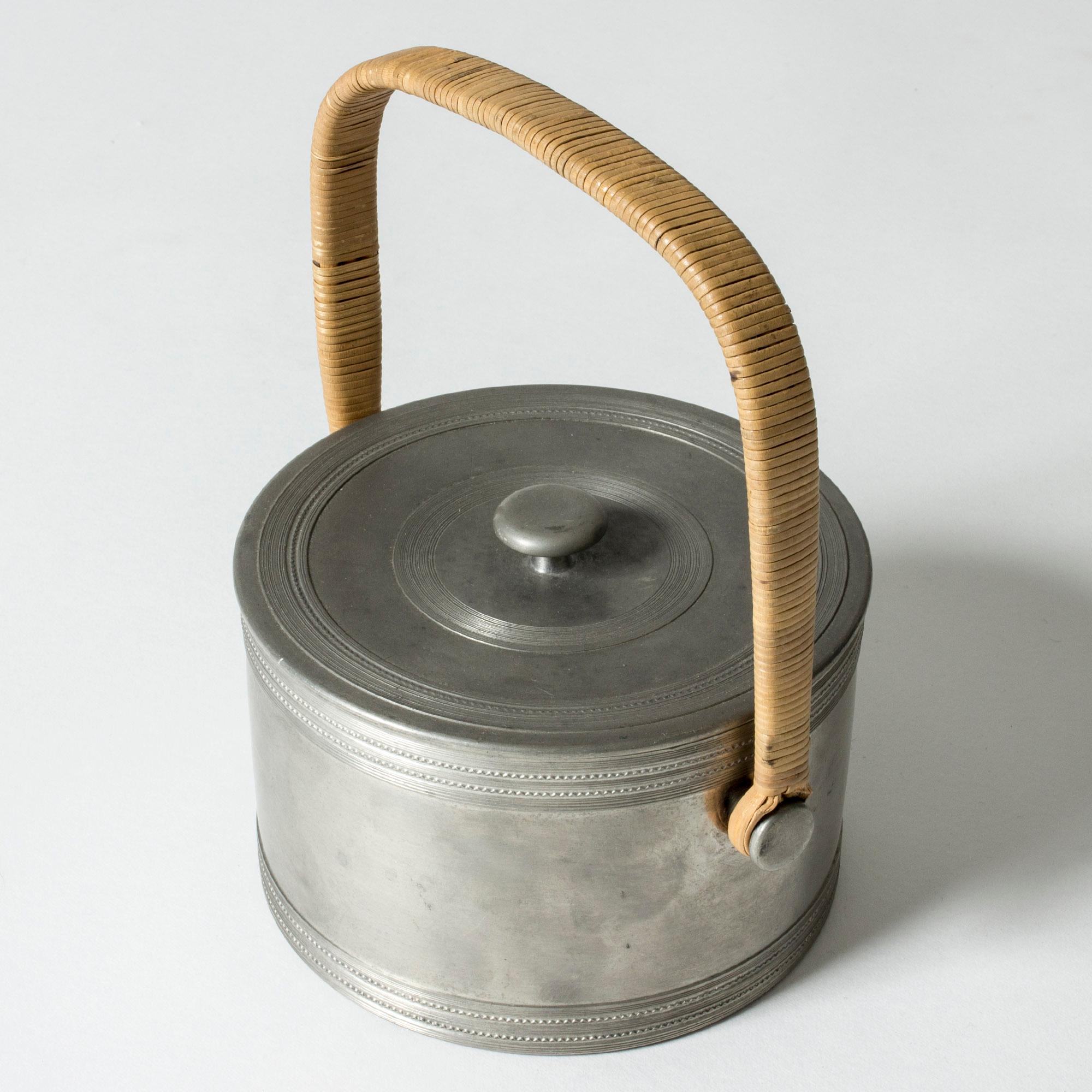 Scandinavian Modern Pewter Jar by Estrid Ericson For Sale