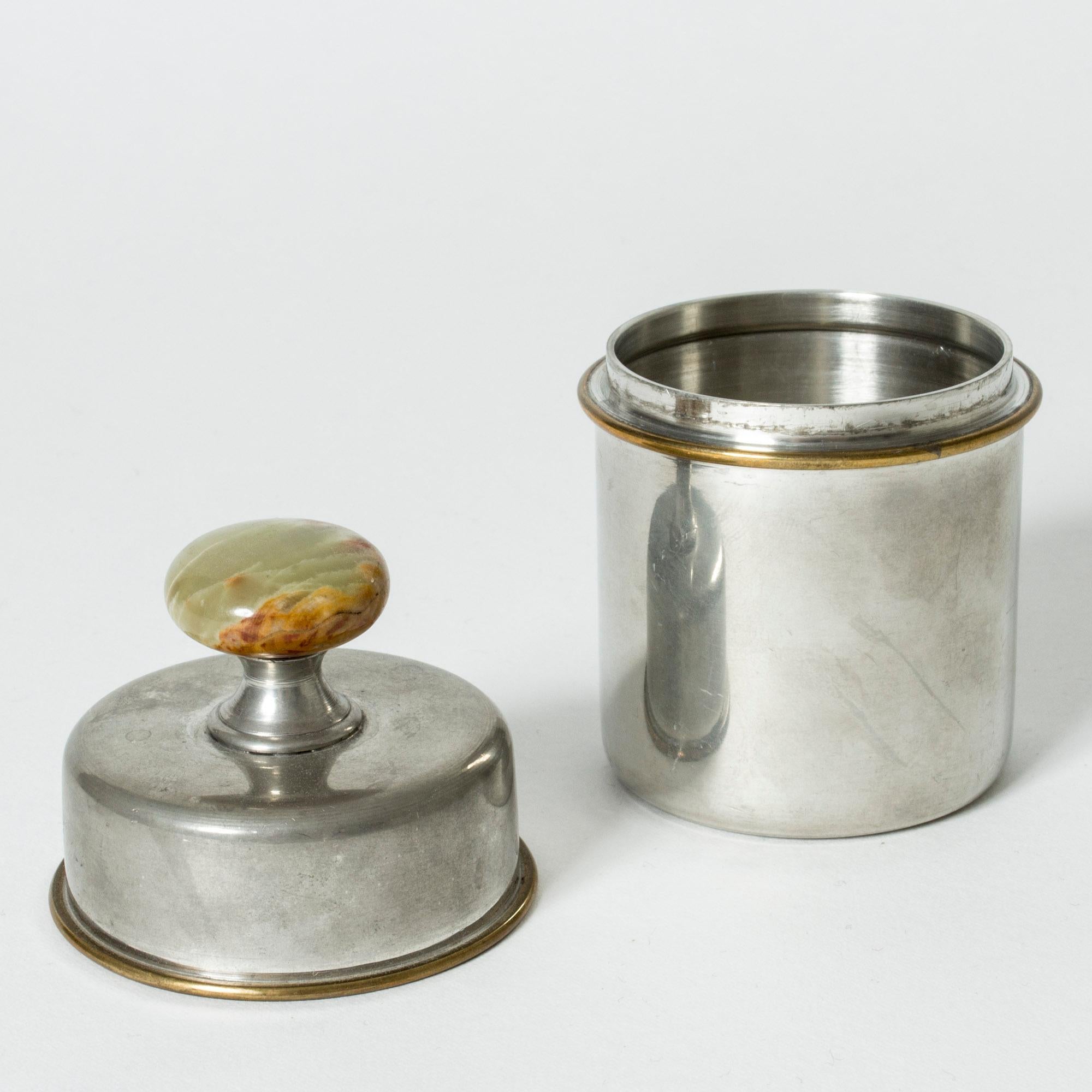 Scandinavian Modern Pewter Jar by Estrid Ericson, Svenskt Tenn, Sweden, 1959 For Sale