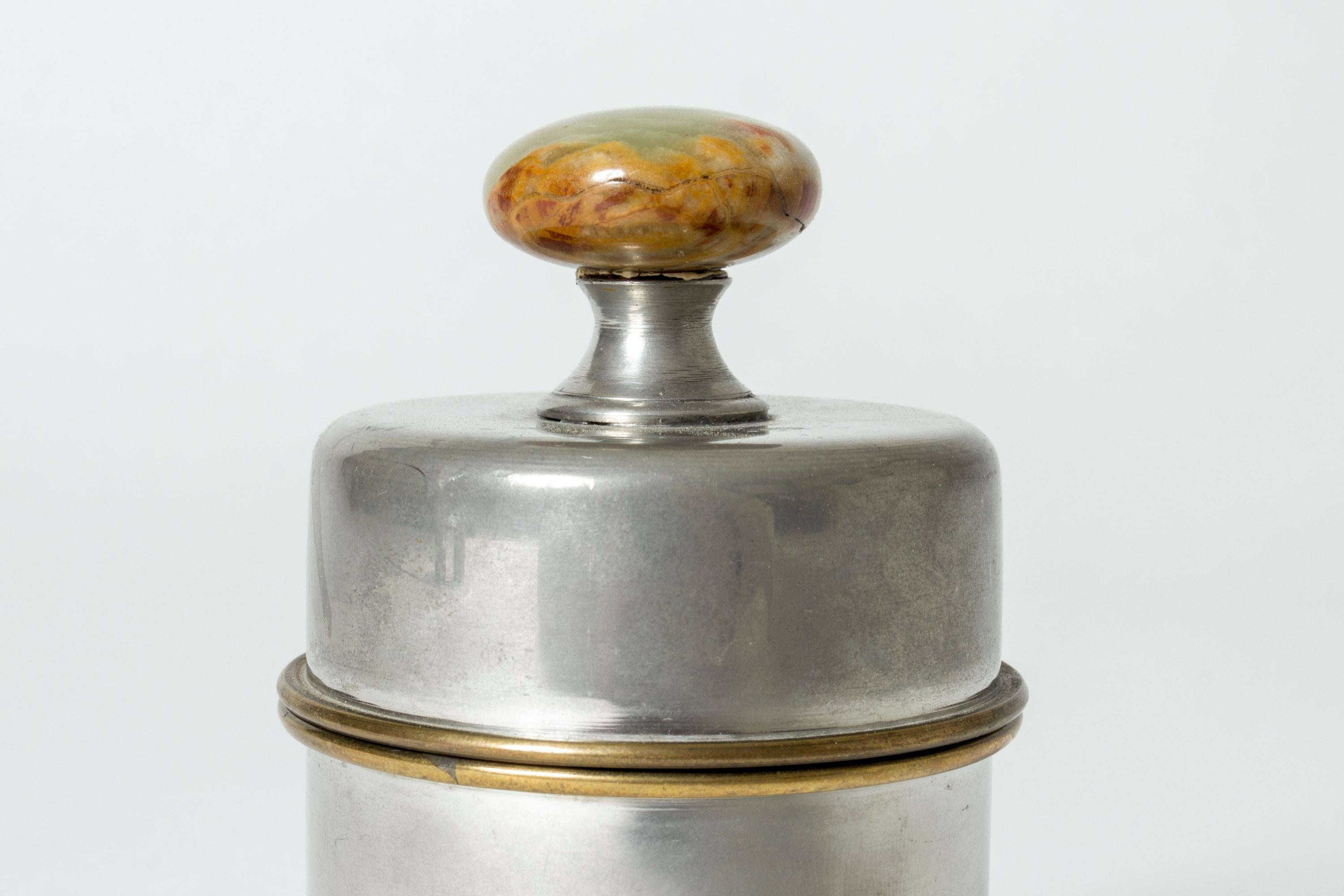 Swedish Pewter Jar by Estrid Ericson, Svenskt Tenn, Sweden, 1959 For Sale