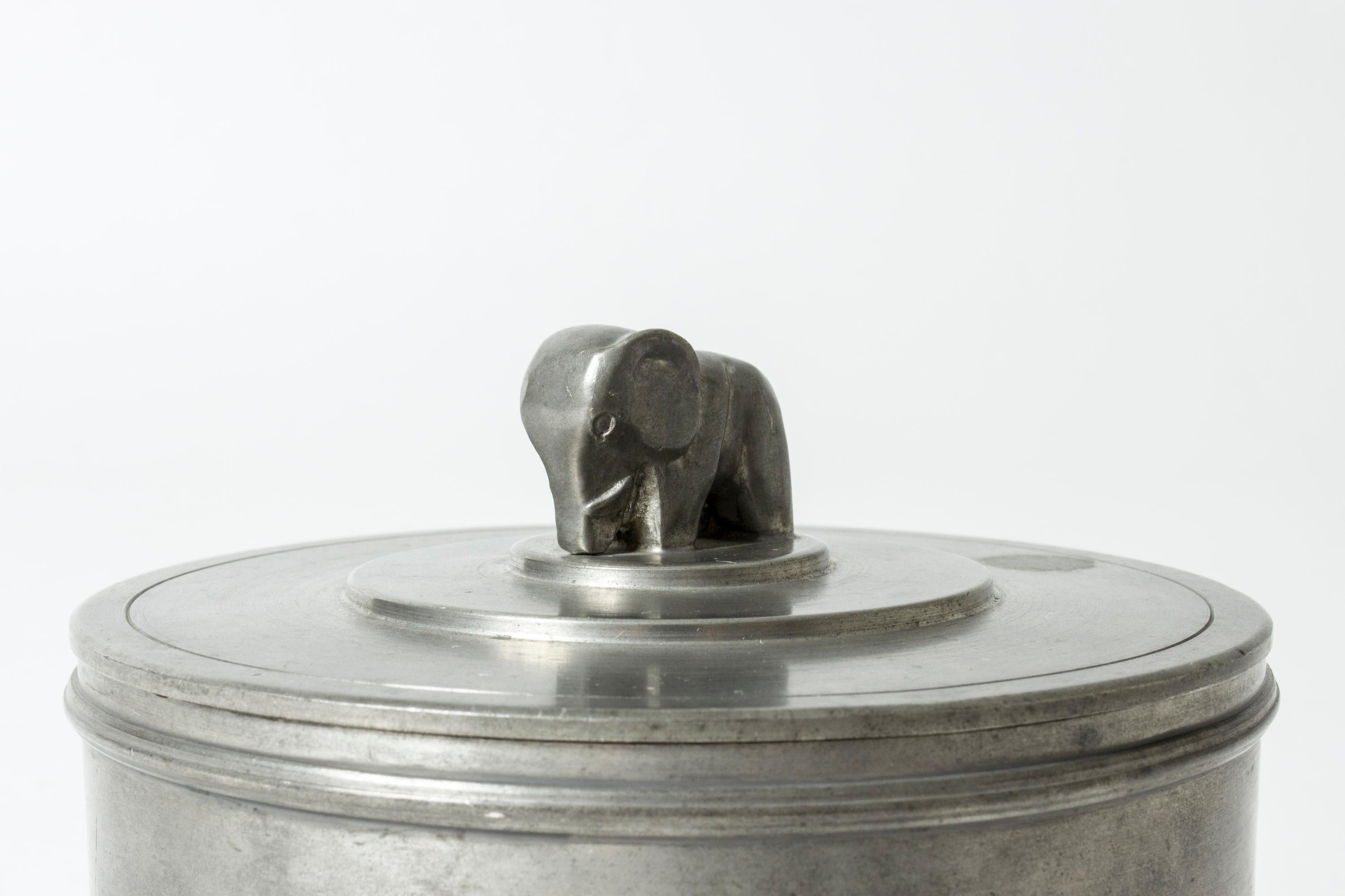 Scandinavian Modern Pewter Jar by Sylvia Stave, C. G. Hallberg, Sweden, 1932