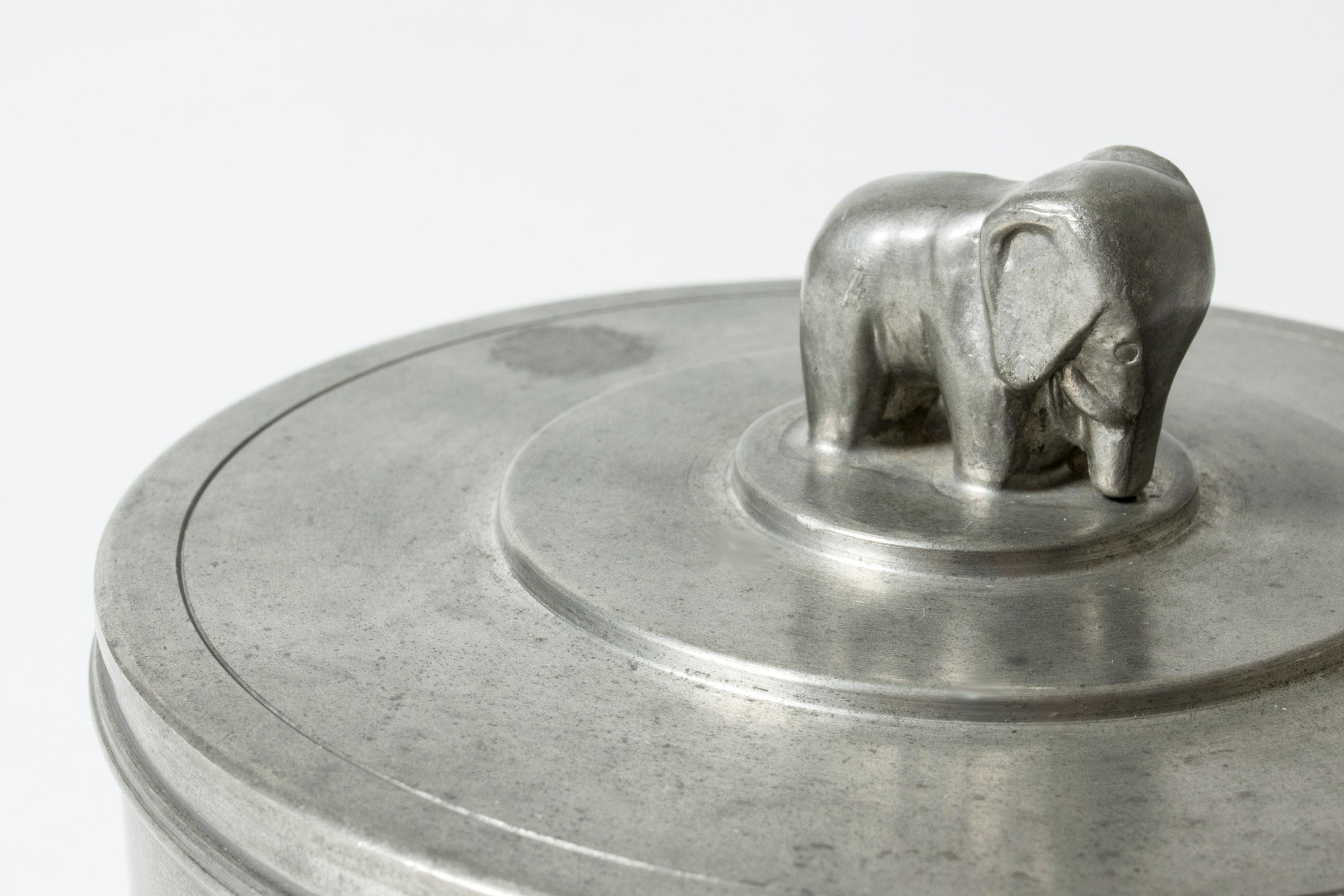 Pewter Jar by Sylvia Stave, C. G. Hallberg, Sweden, 1932 In Good Condition In Stockholm, SE