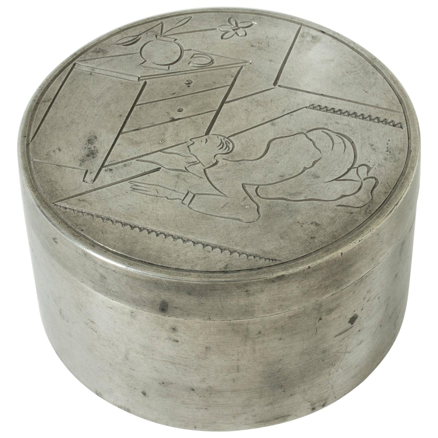 Pewter Jar by Sylvia Stave for C. G. Hallberg, Sweden, 1929