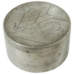 Antique Pewter Jar by Sylvia Stave for C. G. Hallberg, Sweden, 1929