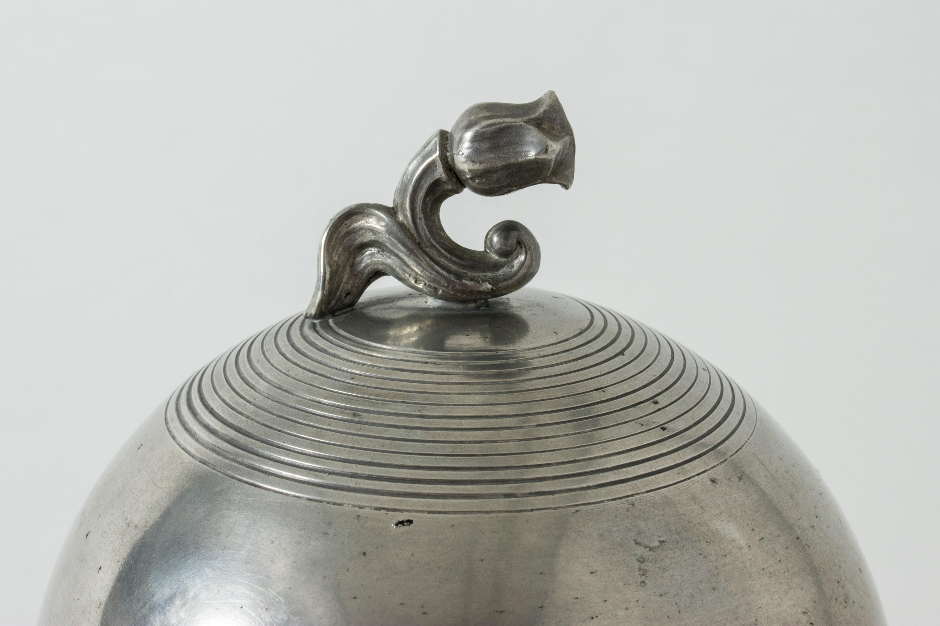 Pewter Jar by Sylvia Stave In Good Condition For Sale In Stockholm, SE