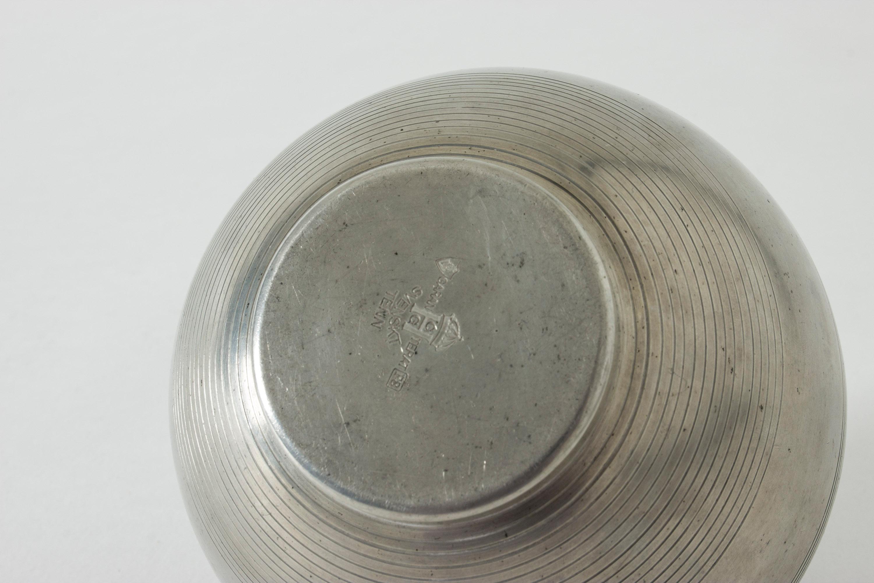 Mid-20th Century Pewter Jar by Sylvia Stave For Sale