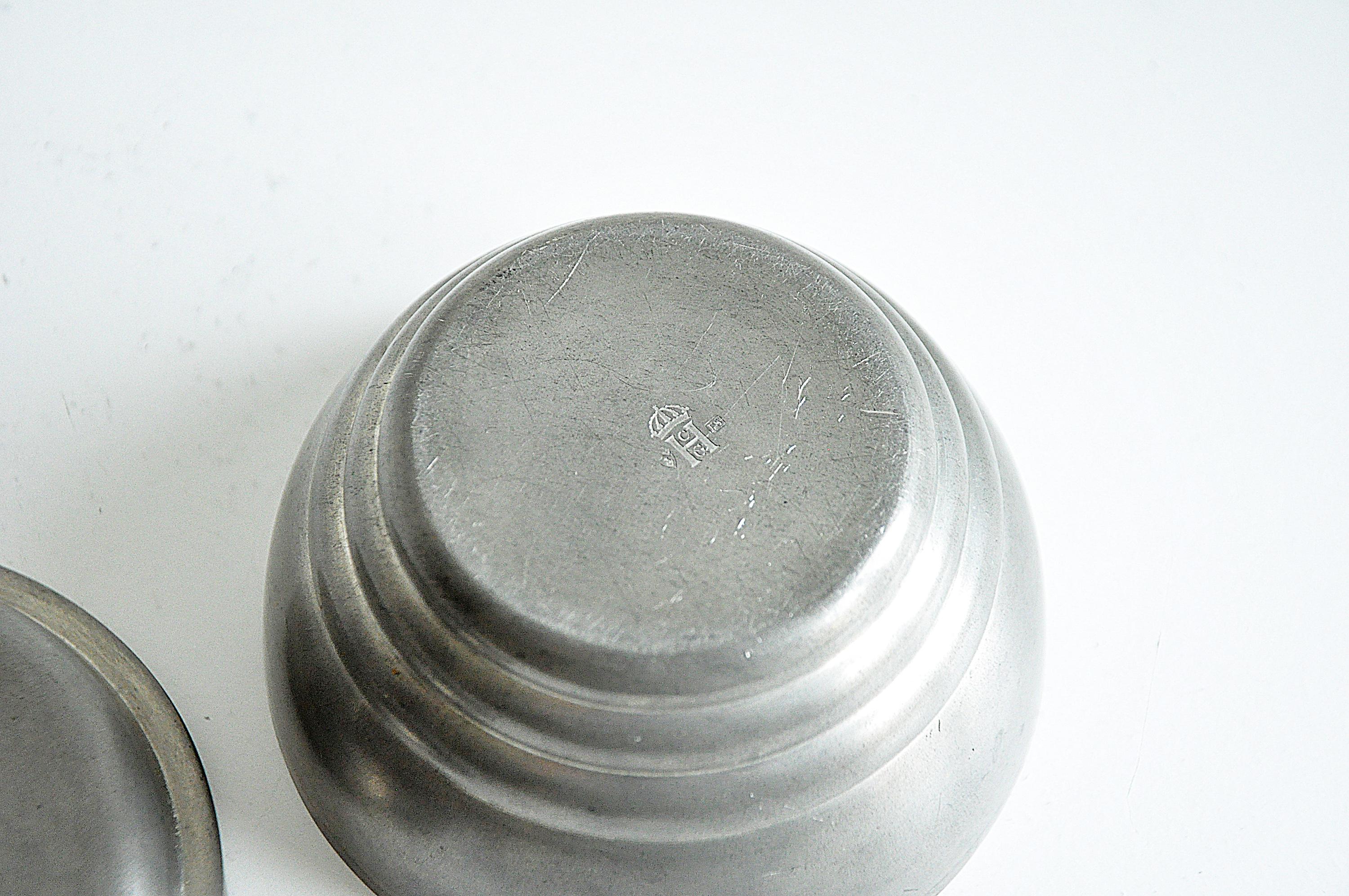 Swedish Modern Pewter Jar from C. G. Hallberg 1932 For Sale 3