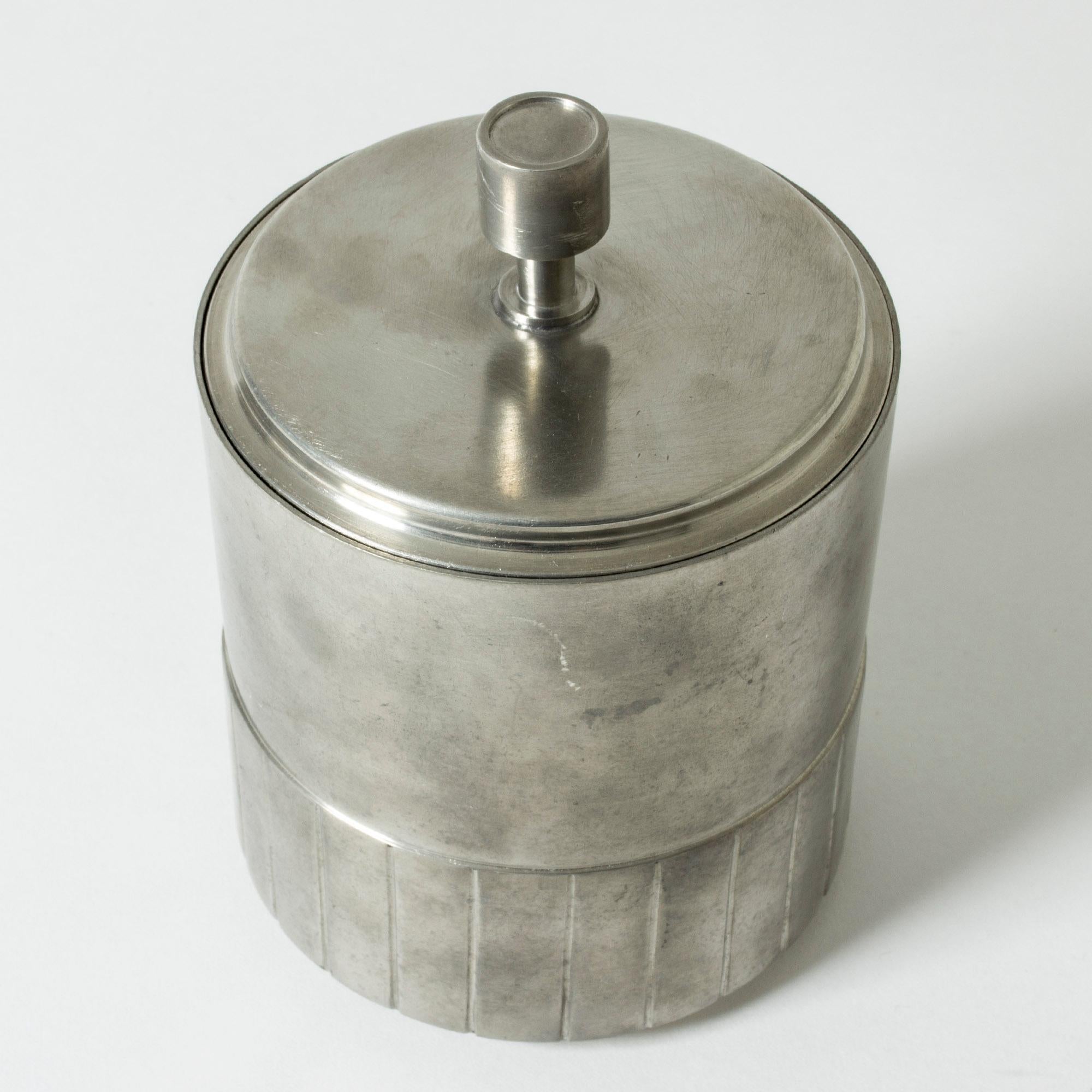 Scandinavian Modern Pewter Jar from GAB, Sweden, 1930 For Sale