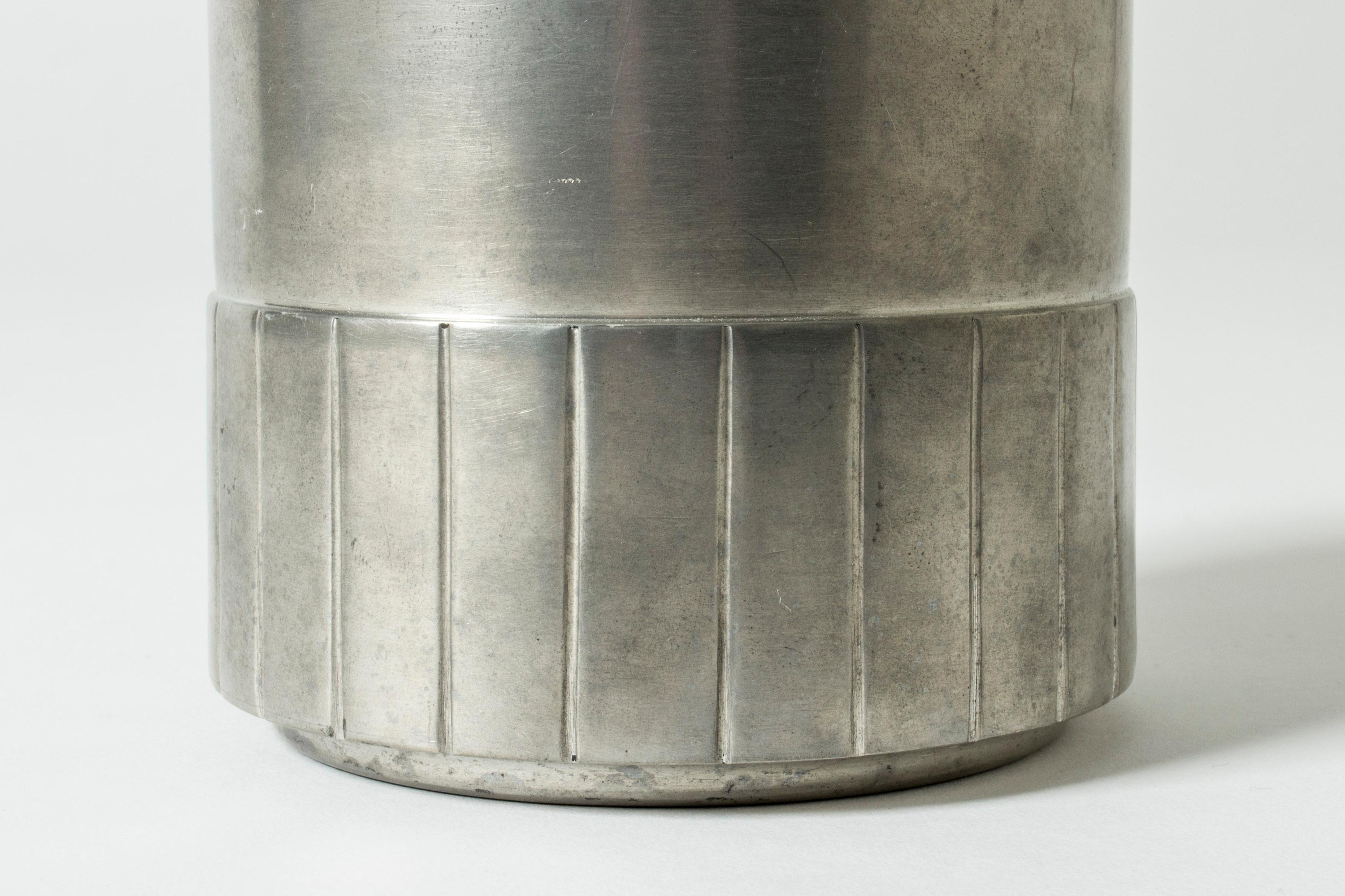 Pewter Jar from GAB, Sweden, 1930 In Good Condition For Sale In Stockholm, SE