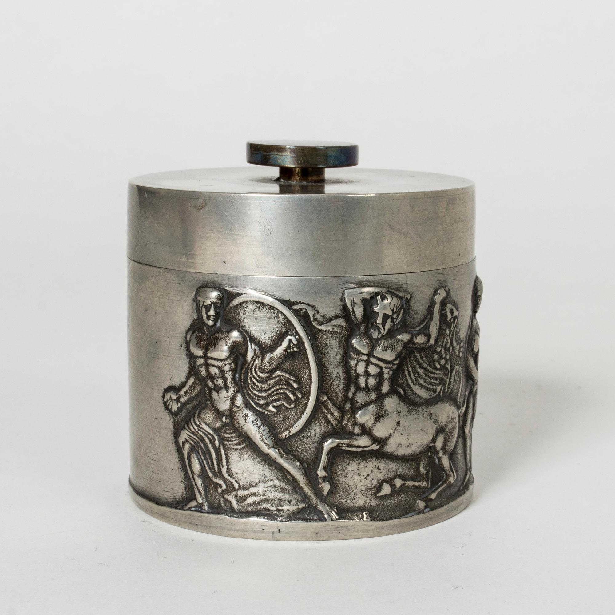 Scandinavian Modern Pewter Jar from Herman Bergman