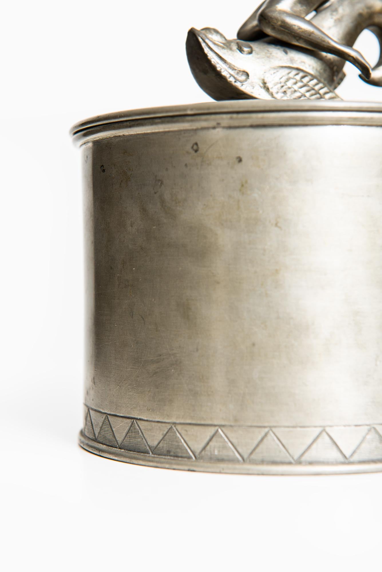 Scandinavian Modern Pewter Jar Produced by Svenskt Tenn in Sweden