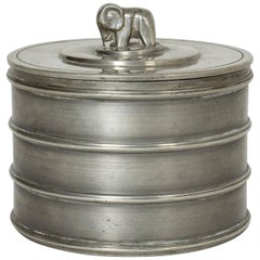 Pewter Jar with Elephant by Sylvia Stave
