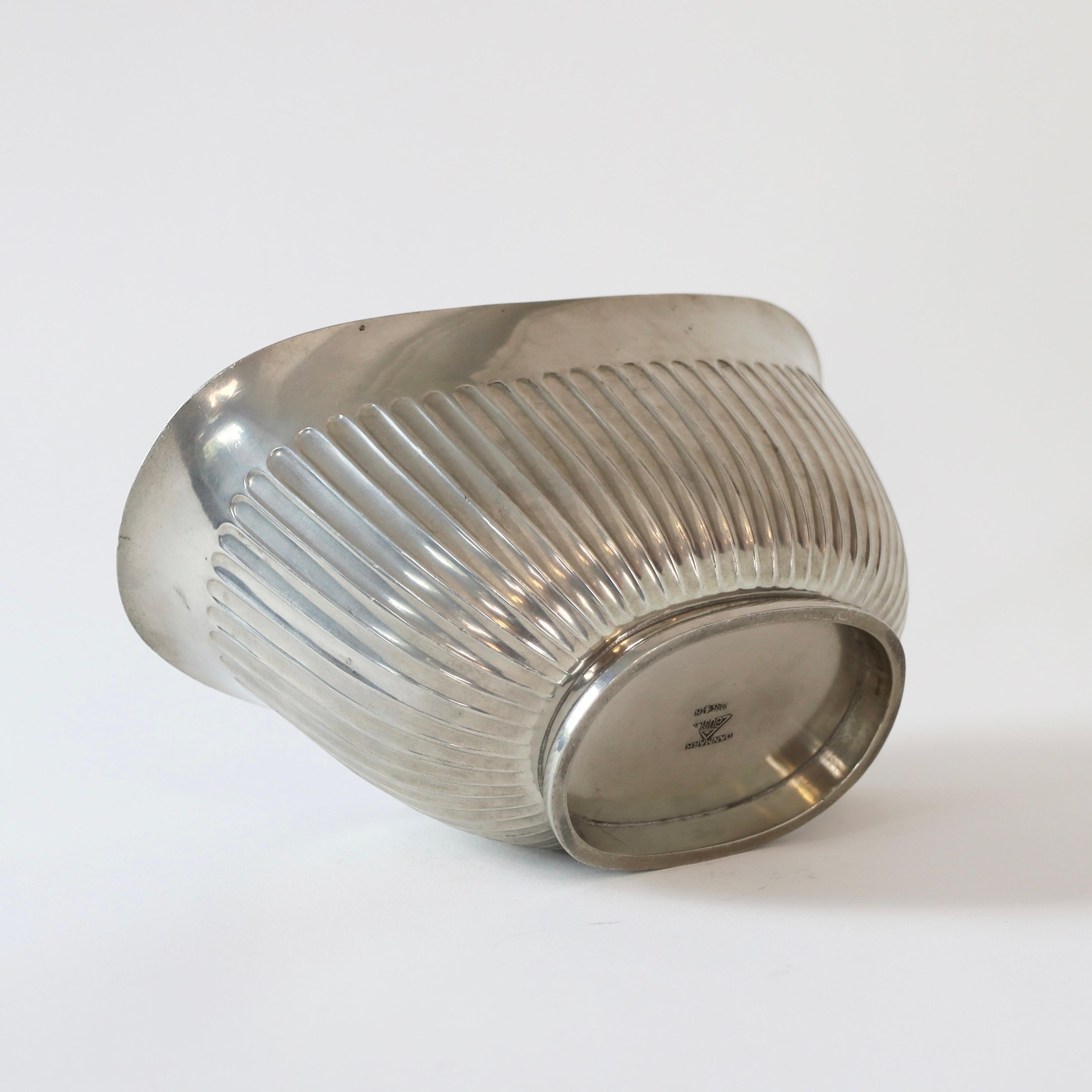 Jardinière en étain par Ellen Schlanbusch pour Just Andersen, années 1950, Danemark en vente 3